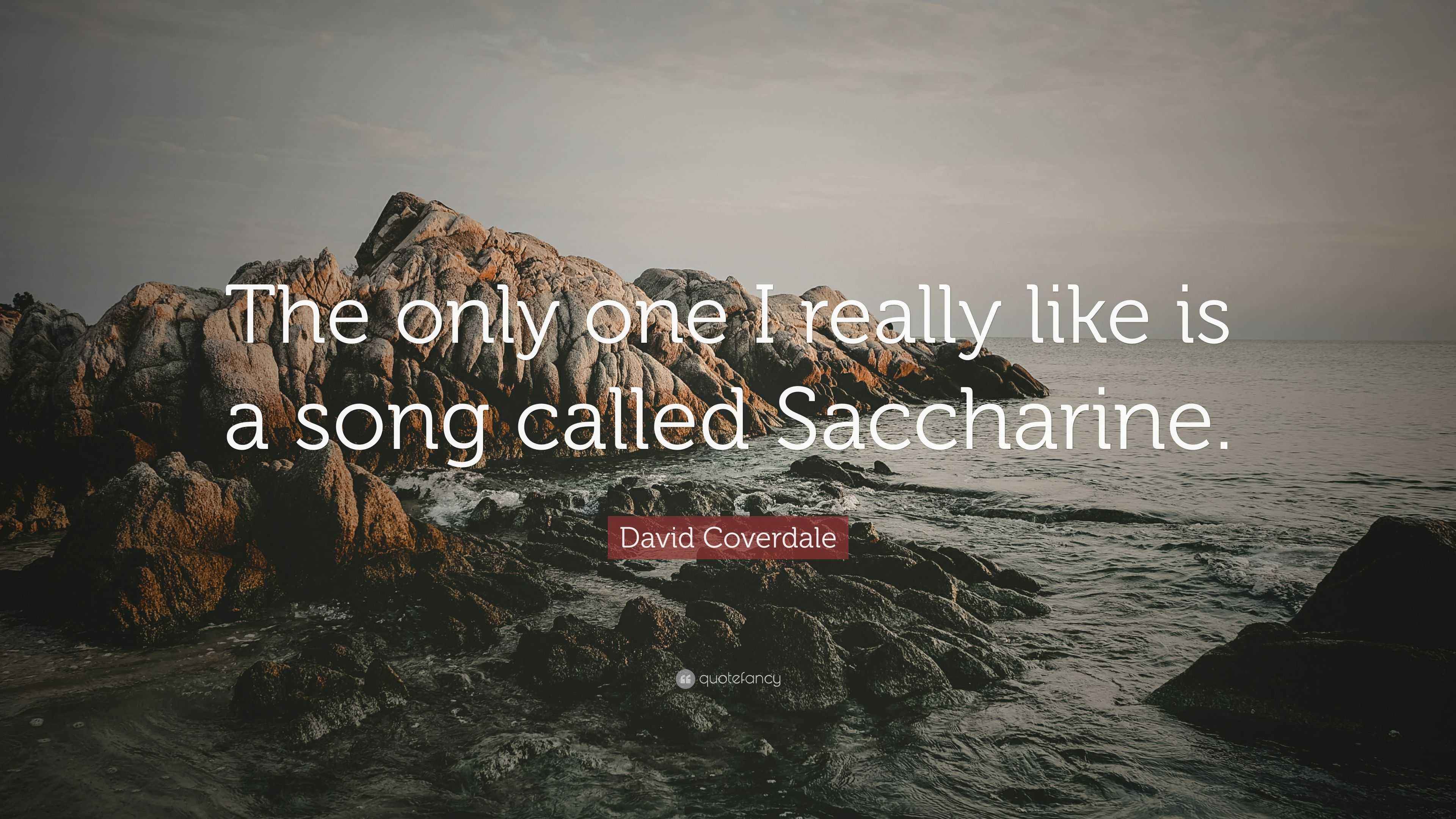 David Coverdale Quote “The only one I really like is a song called Saccharine.”
