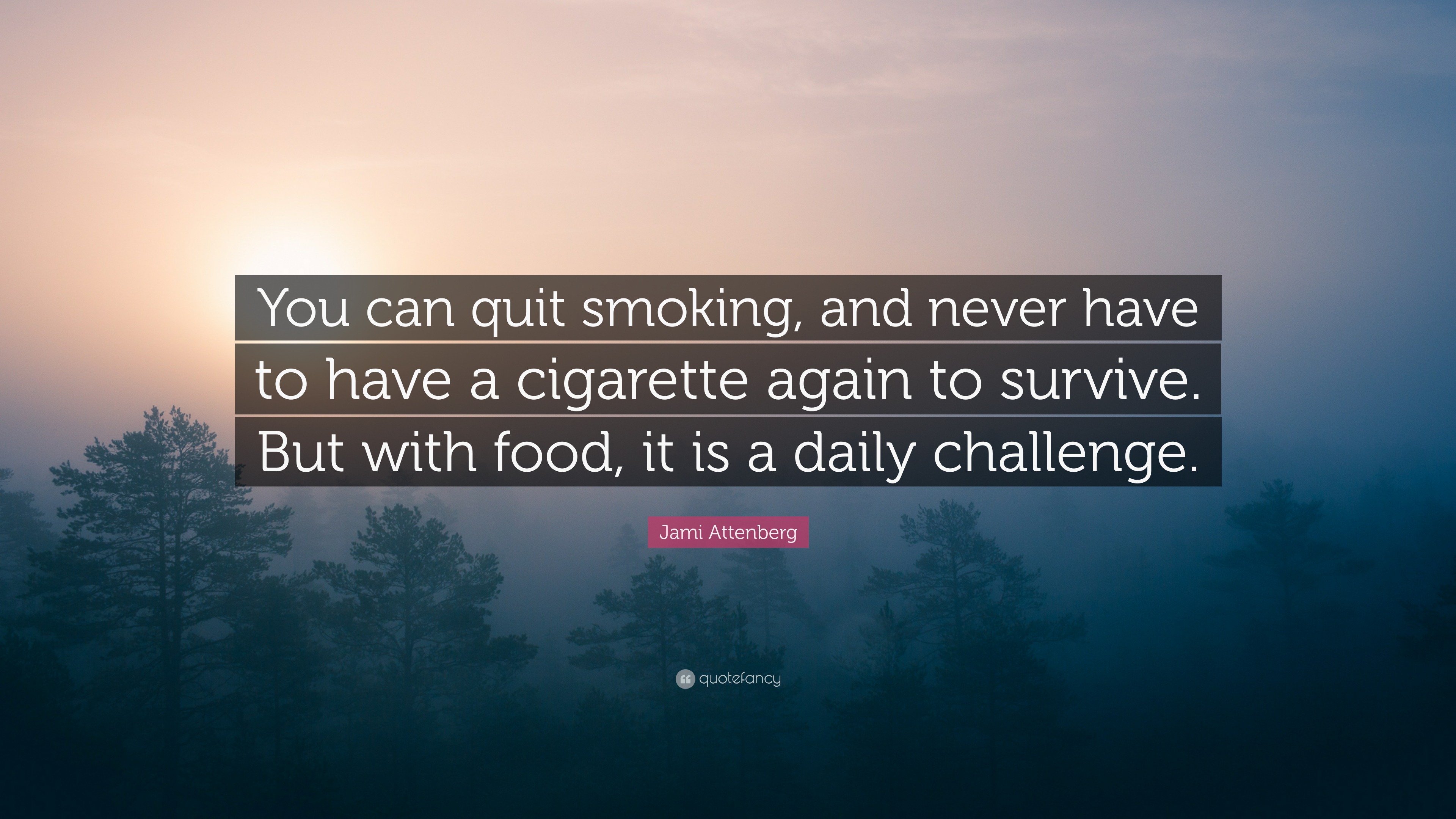 quit cigarette quotes Jami Attenberg Quote: “You can quit smoking, and never have to have a  cigarette again to