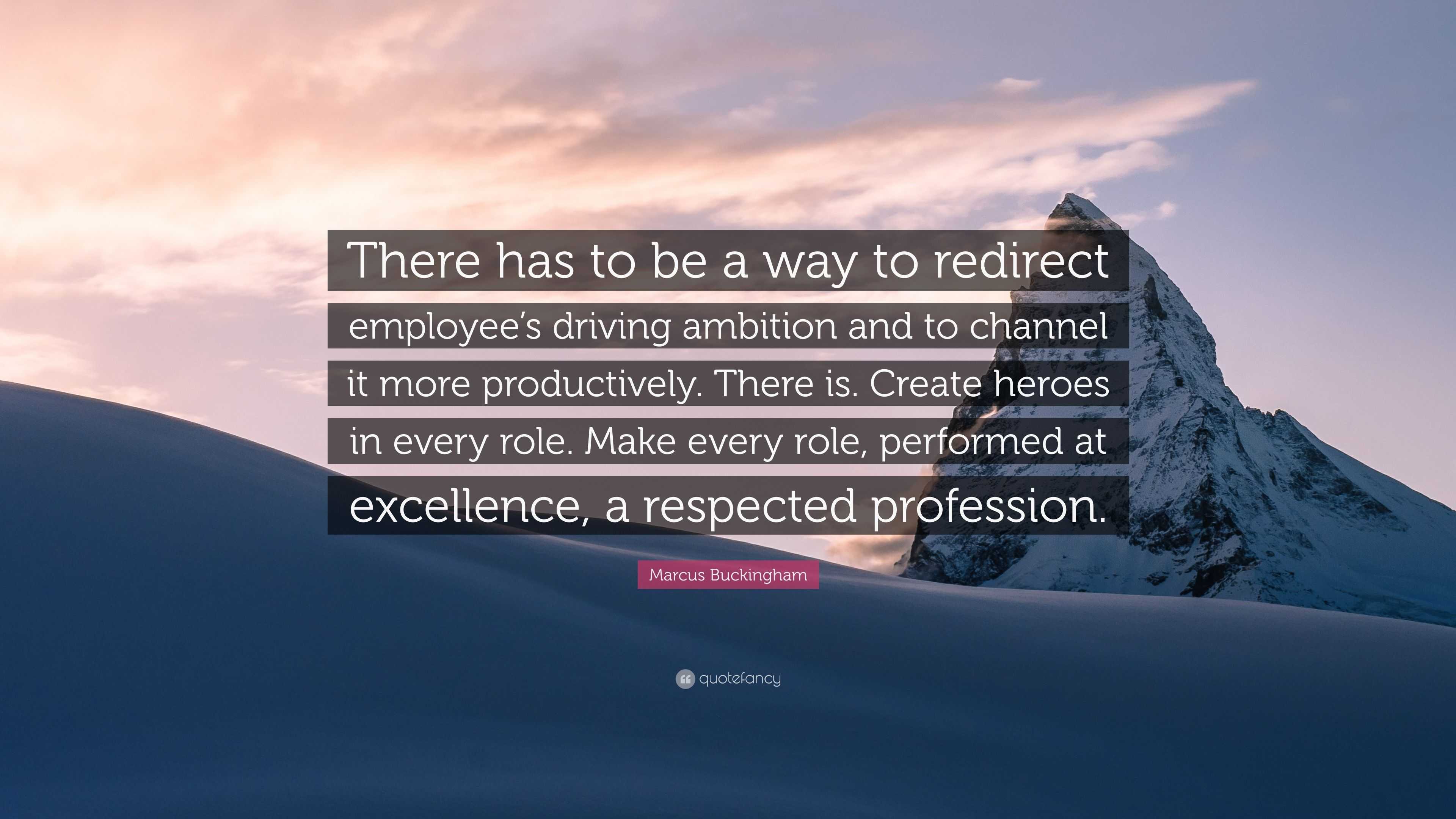 Marcus Buckingham Quote: “there Has To Be A Way To Redirect Employee’s 