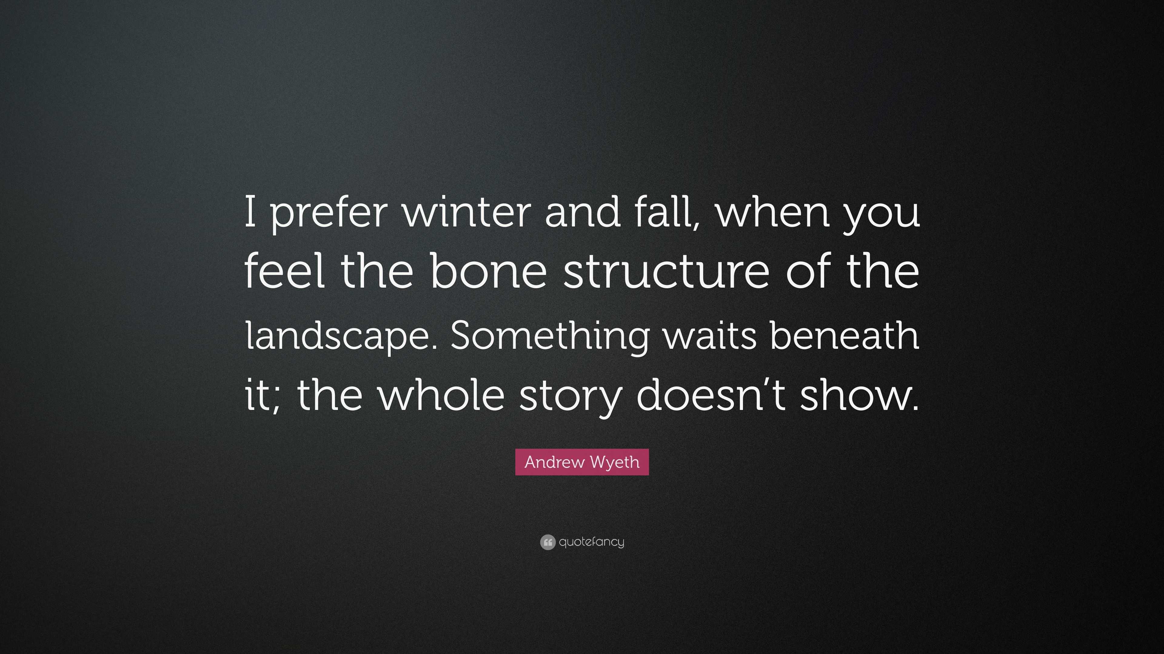 Andrew Wyeth's quote with image of fall leaves