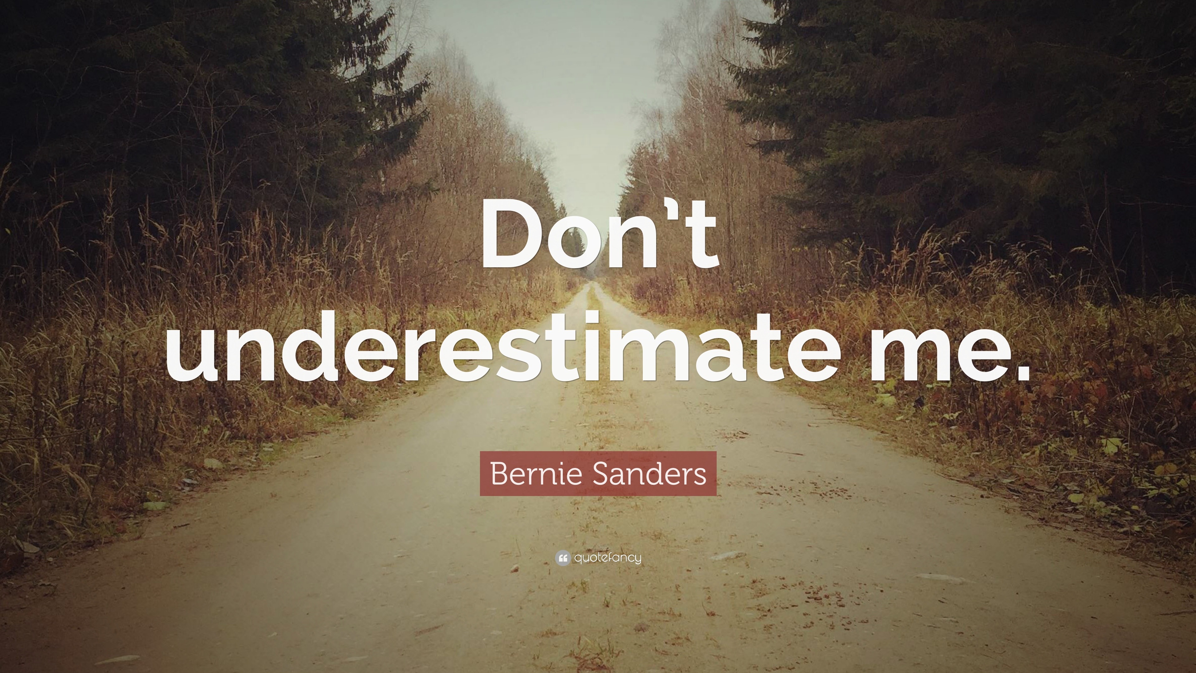 Bernie Sanders Quote “don T Underestimate Me ”