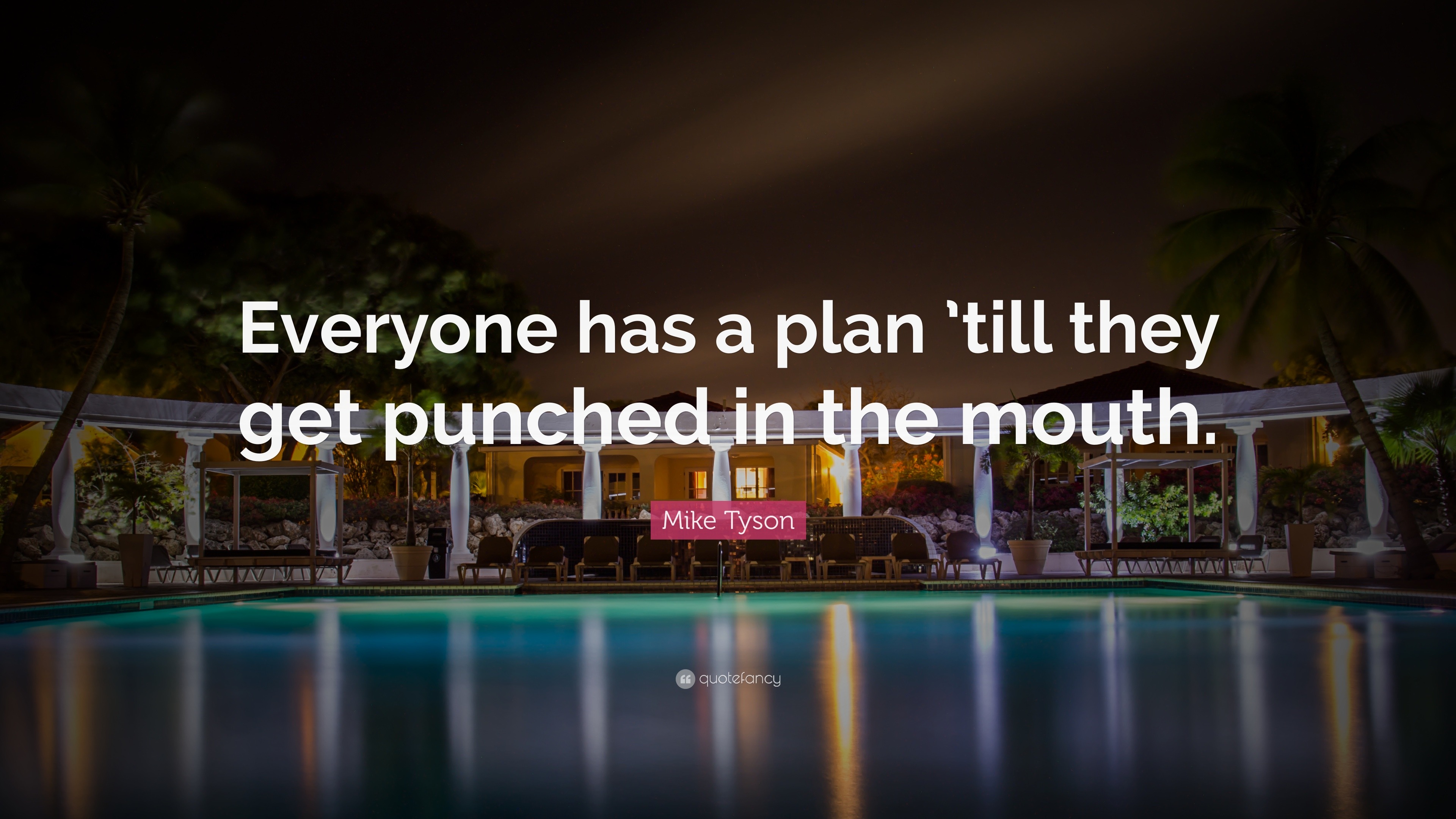 Mike Tyson Quote “Everyone has a plan ’till they get punched in the