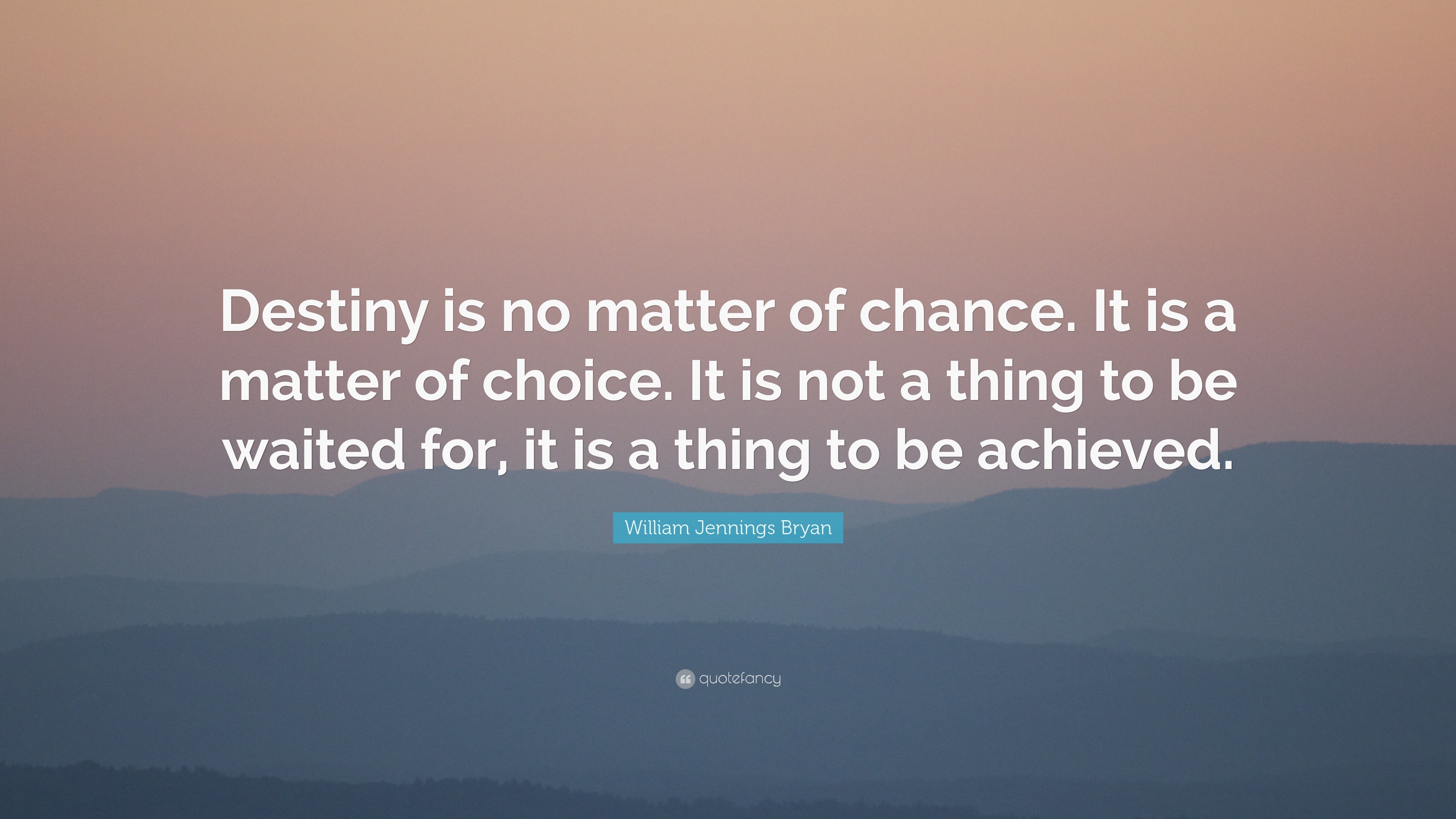 Destiny choice or chance image