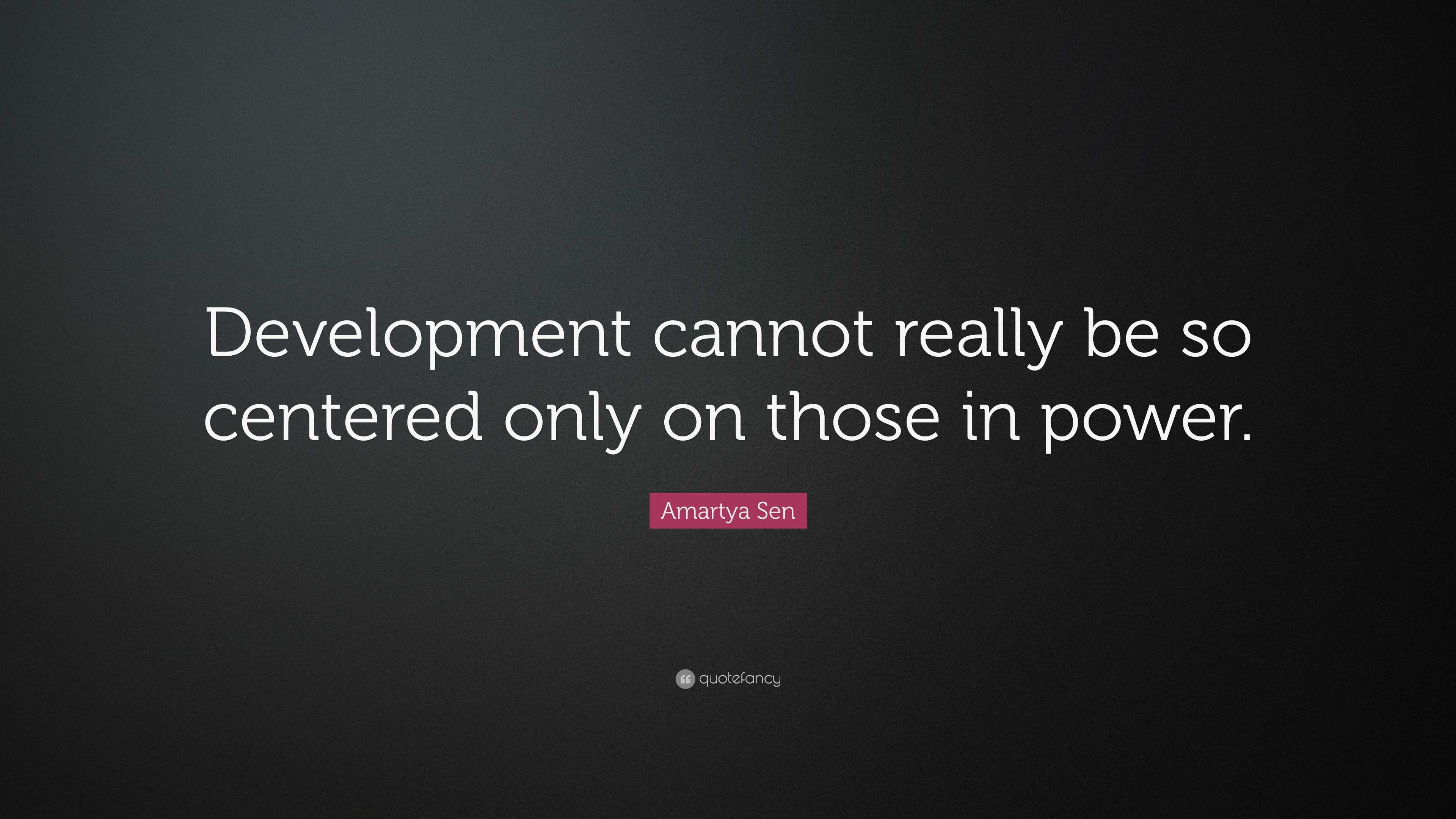 development according to amartya sen