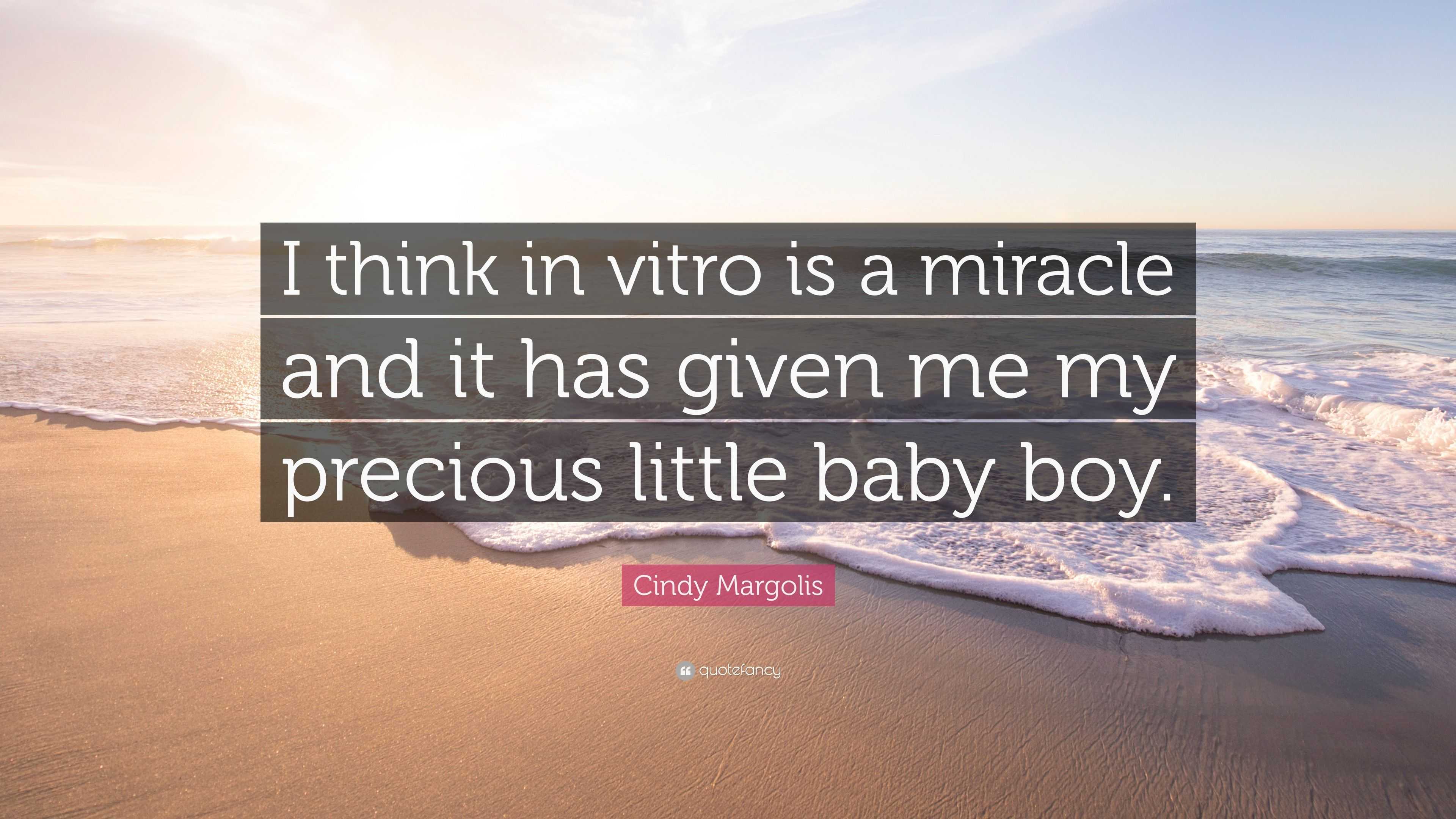 Cindy Margolis Quote: “I think in vitro is a miracle and it has given me my