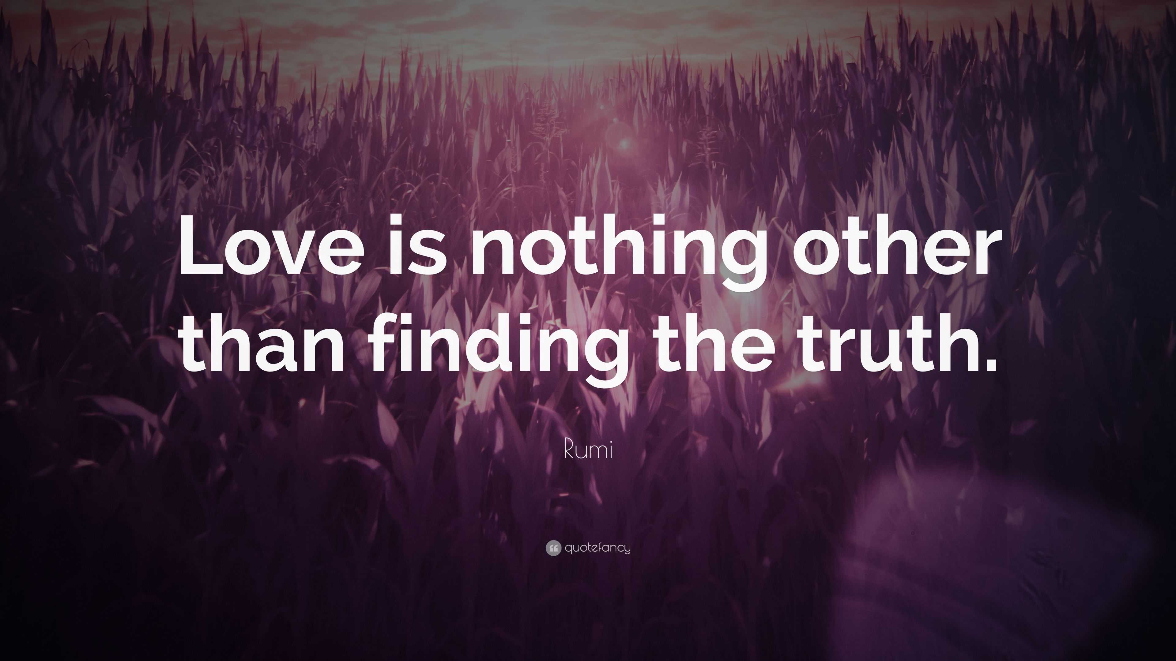 Rumi Quote: “Love is nothing other than finding the truth.”