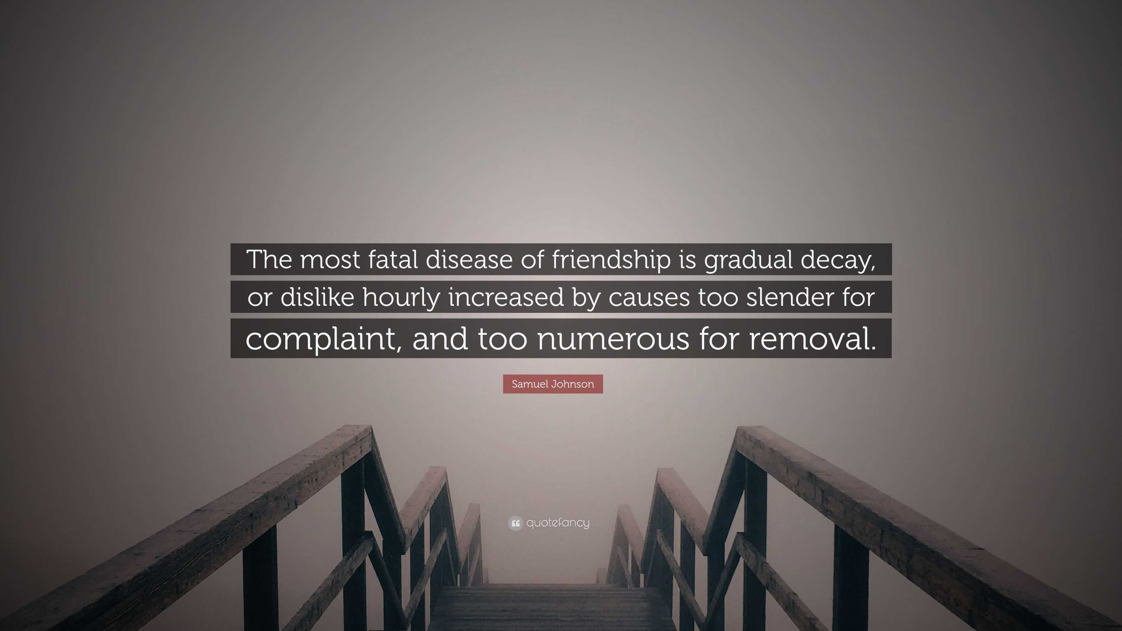 the decay of friendship by samuel johnson