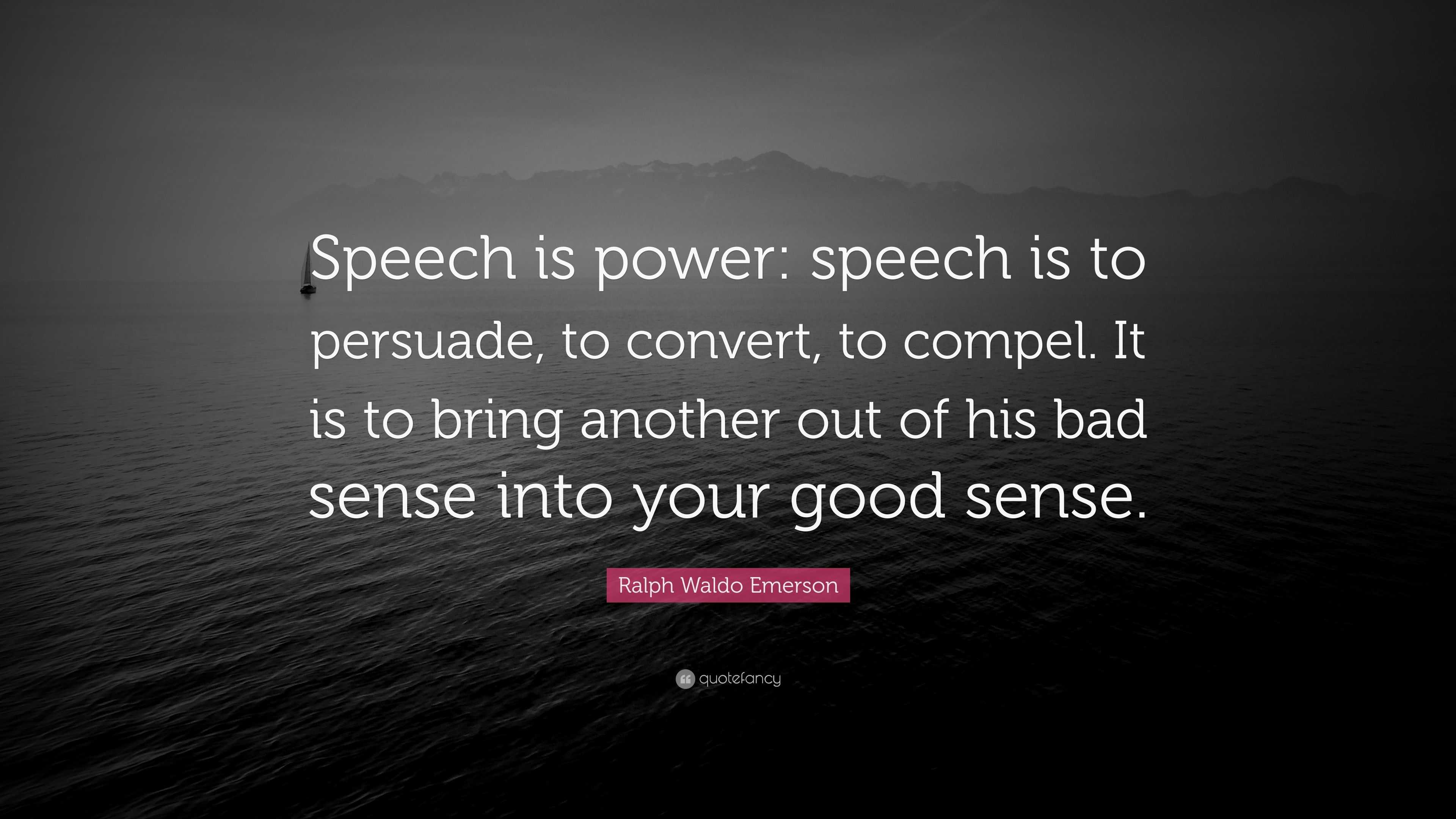 speech is power meaning