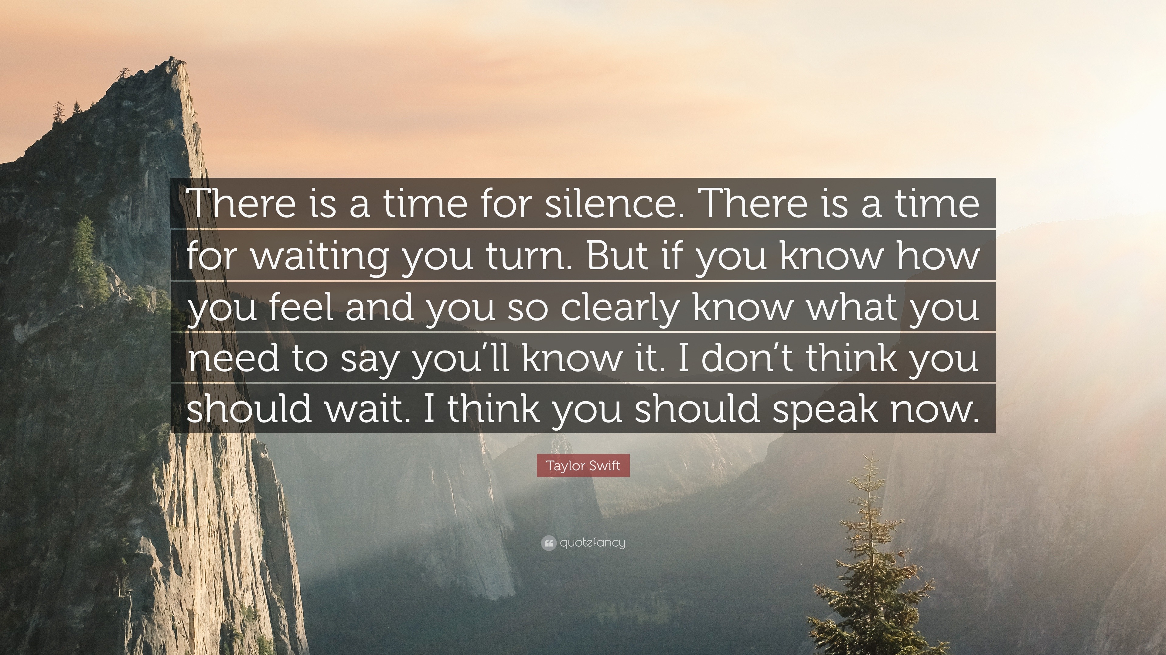 Taylor Swift Quote: “There is a time for silence. There is a time for ...