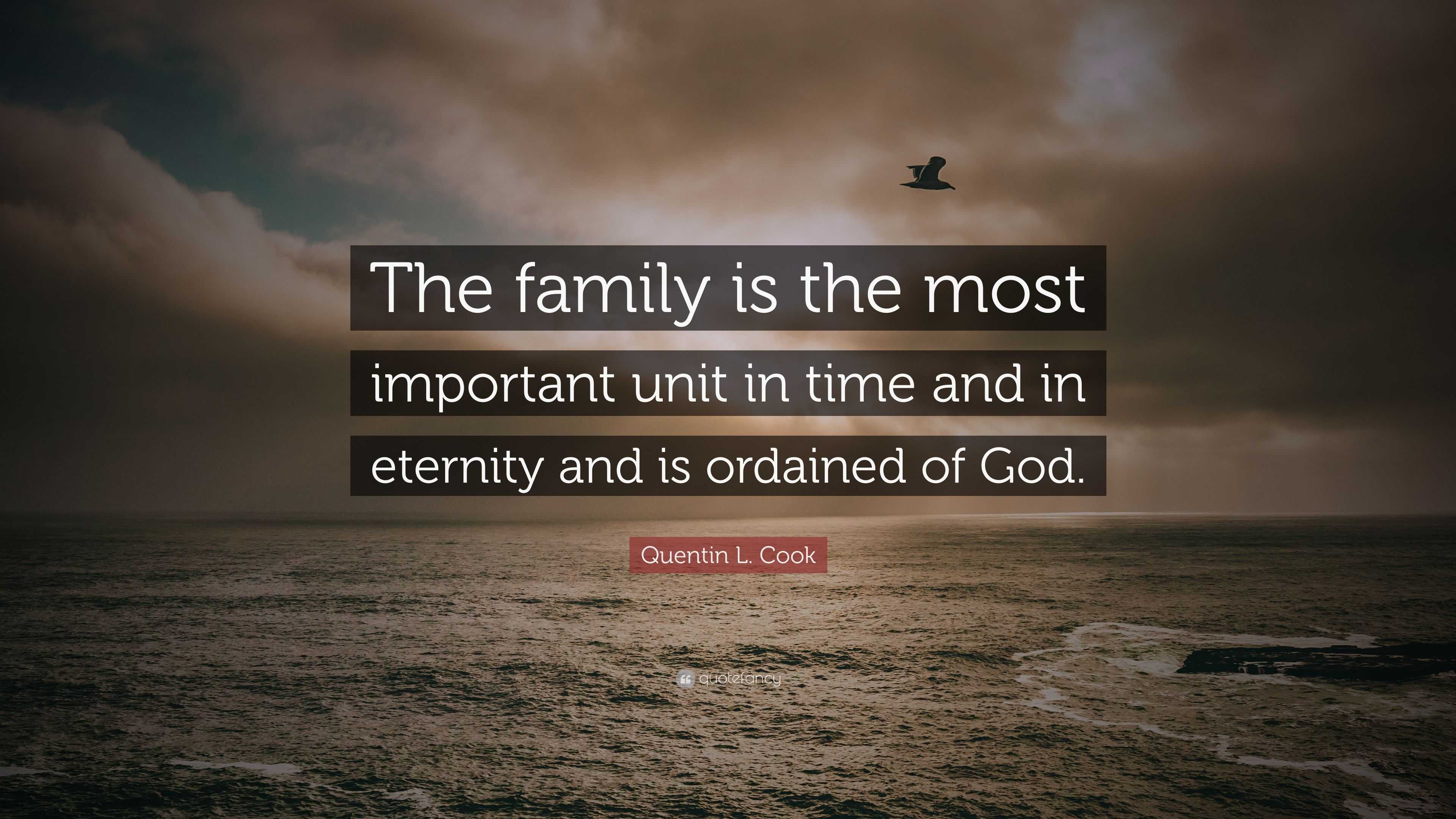 quentin-l-cook-quote-the-family-is-the-most-important-unit-in-time