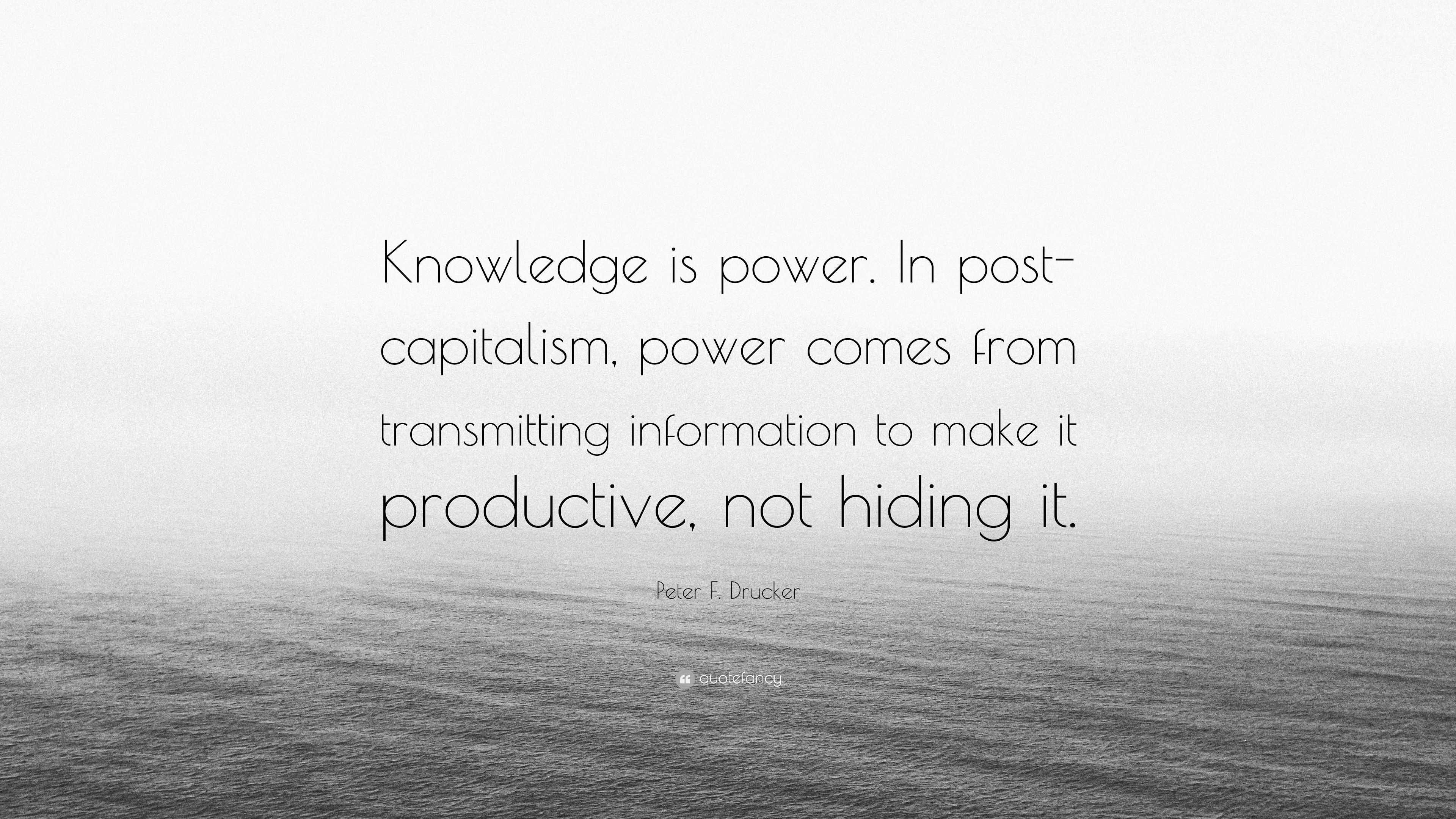 knowledge is power monochrome