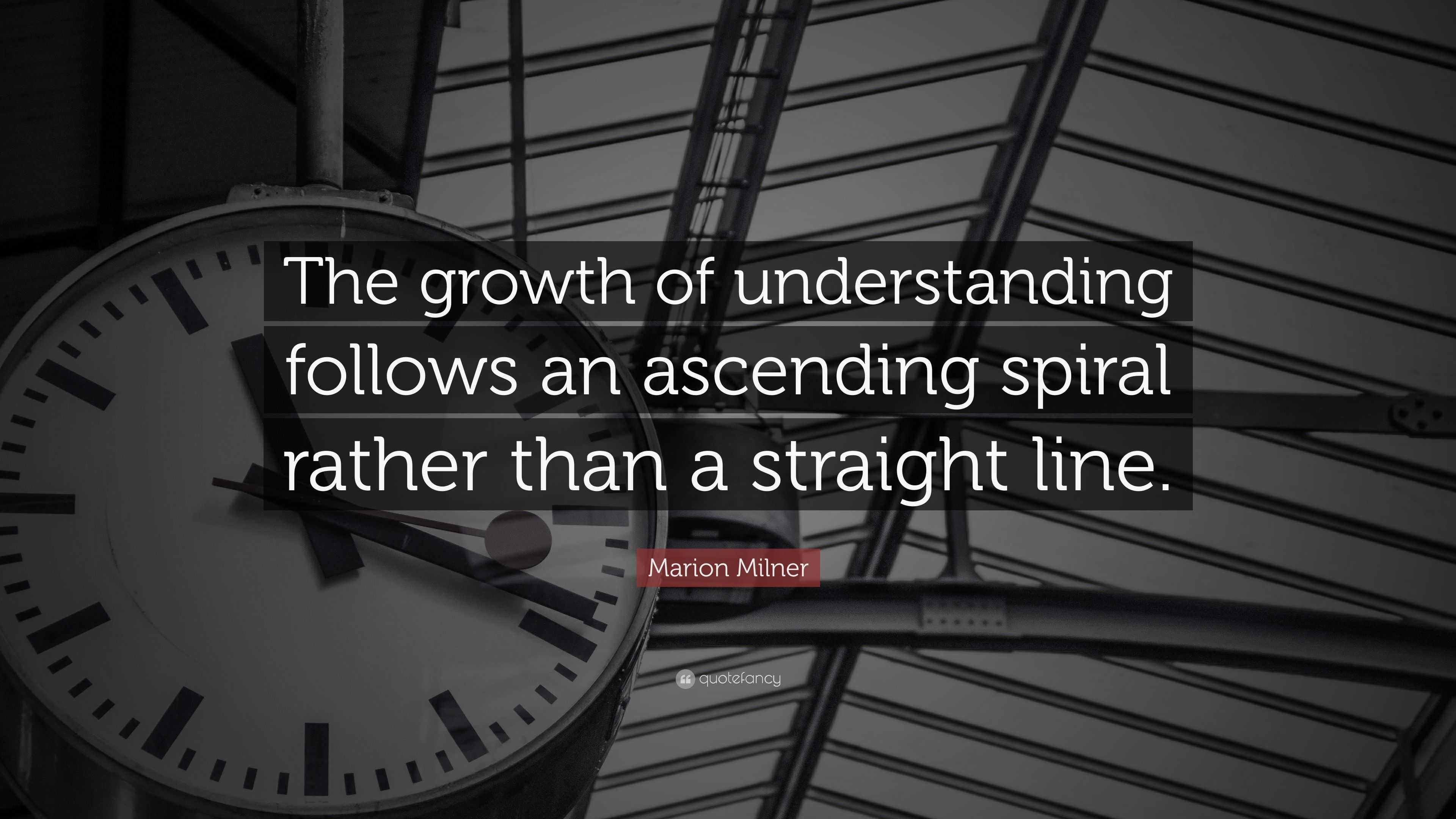 Marion Milner Quote “The growth of understanding follows an ascending