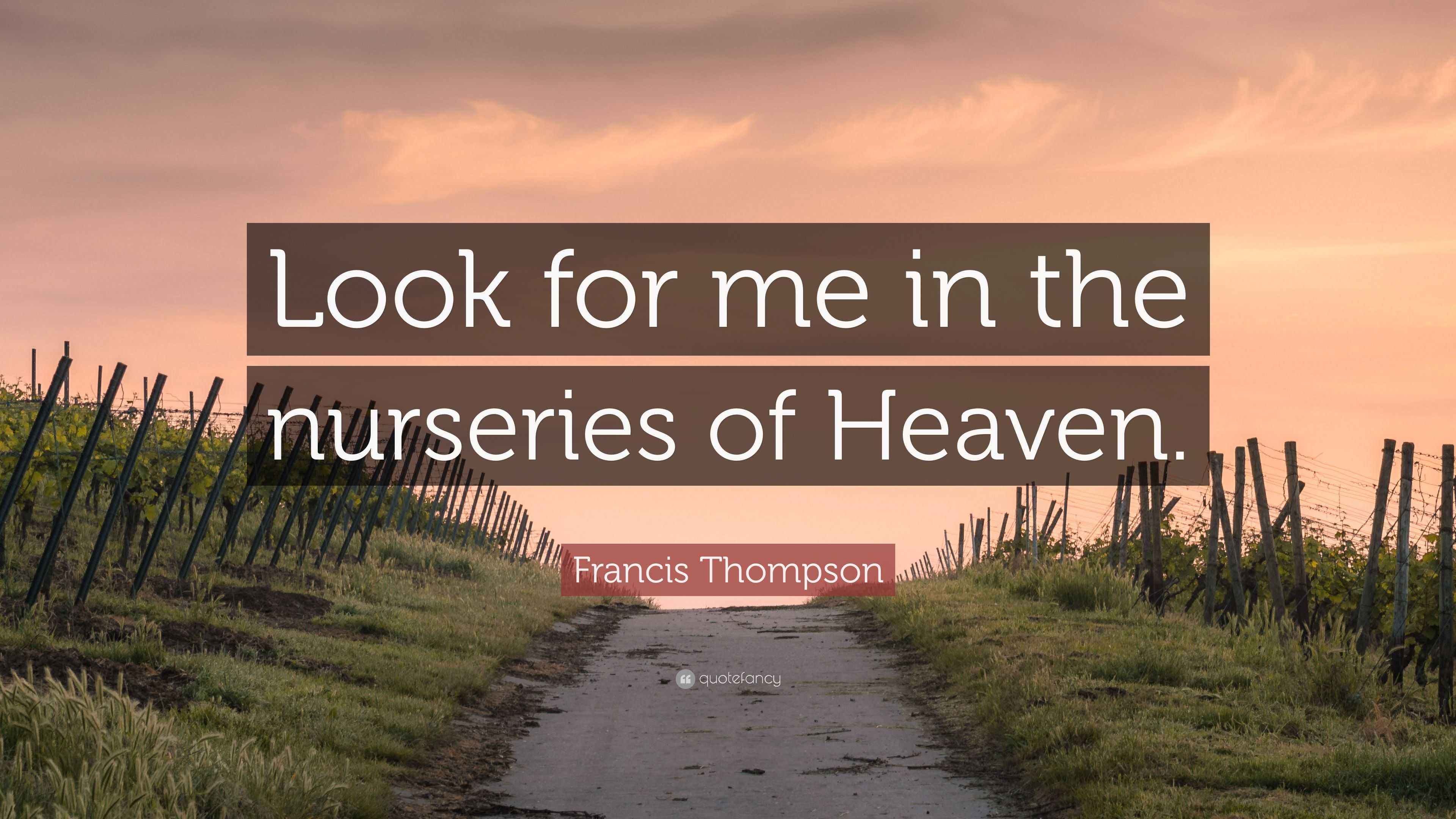 francis-thompson-quote-look-for-me-in-the-nurseries-of-heaven