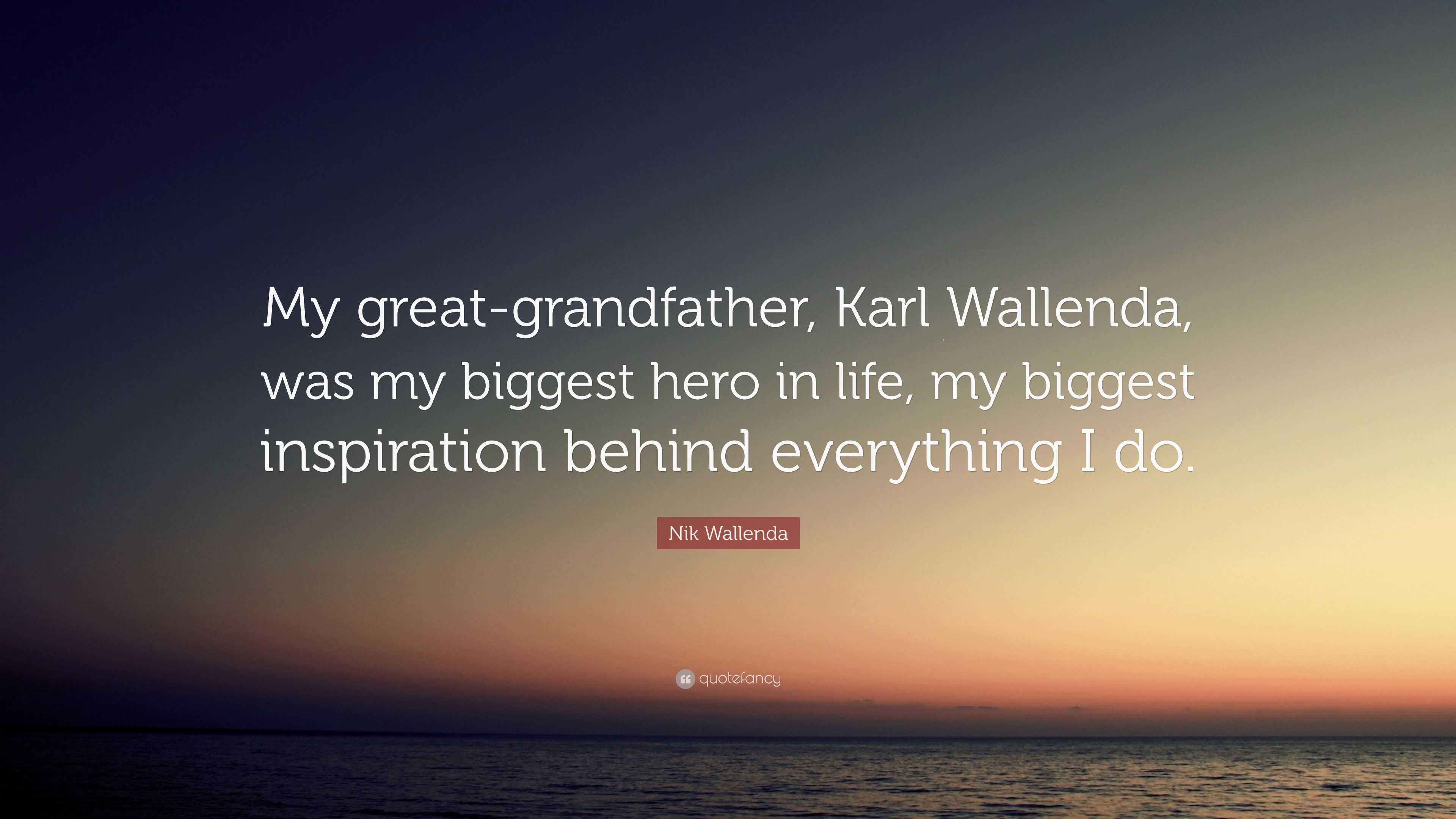 reserva Mezquita ancla Nik Wallenda Quote: “My great-grandfather, Karl Wallenda, was my biggest  hero in life, my biggest