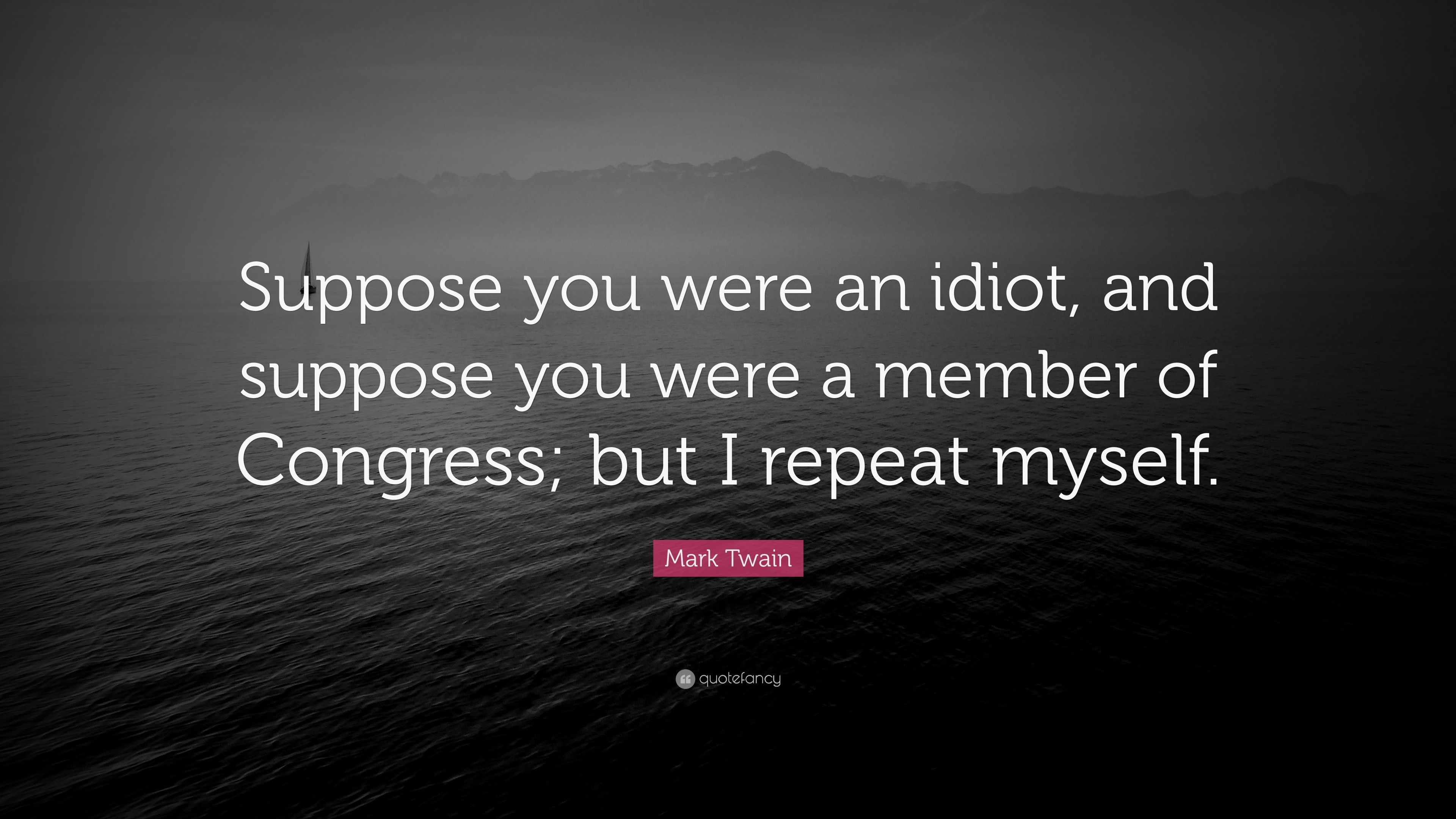 Mark twain quote suppose you were an idiot and suppose you were a