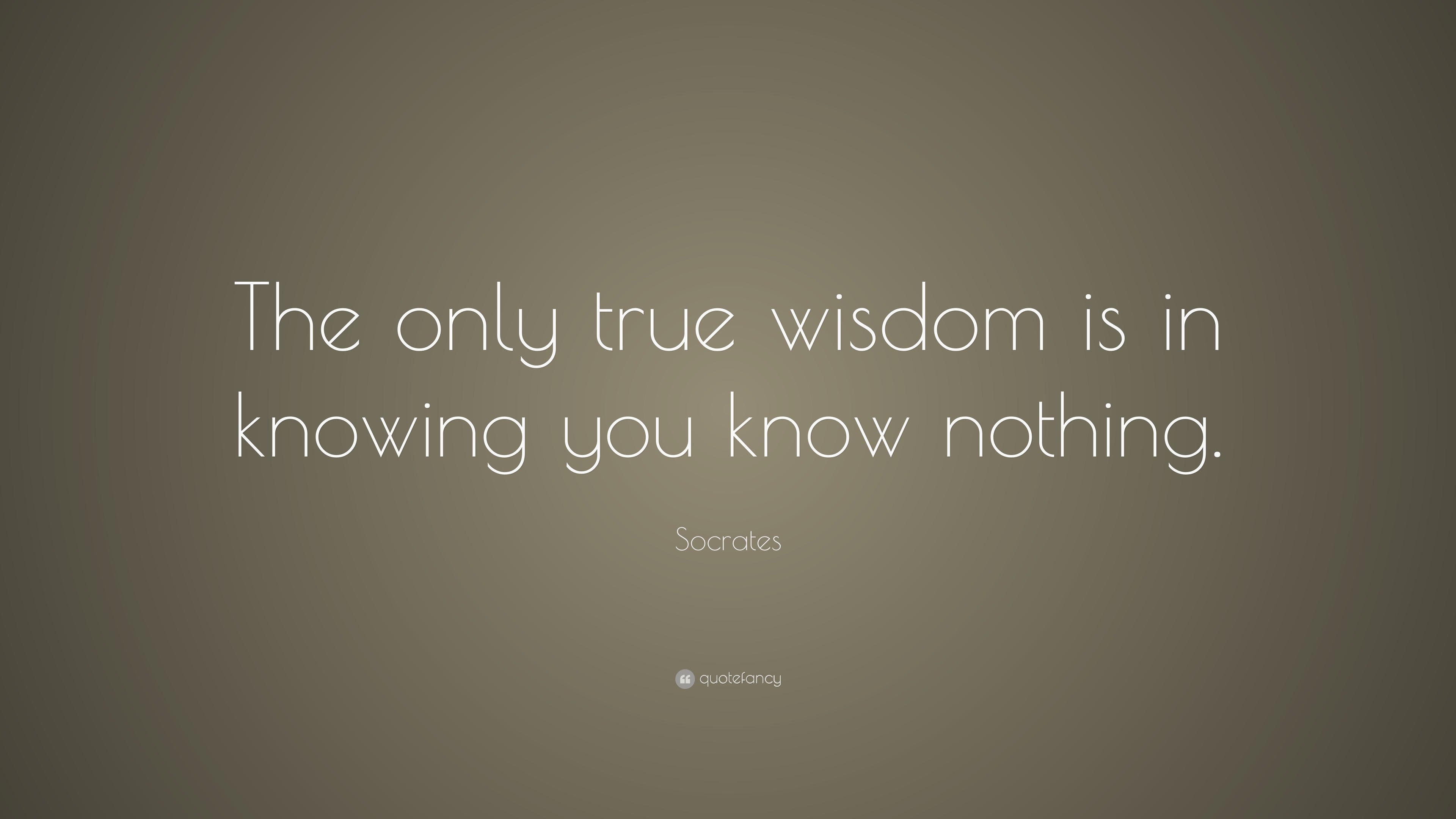 Socrates Quote: “The only true wisdom is in knowing you know nothing