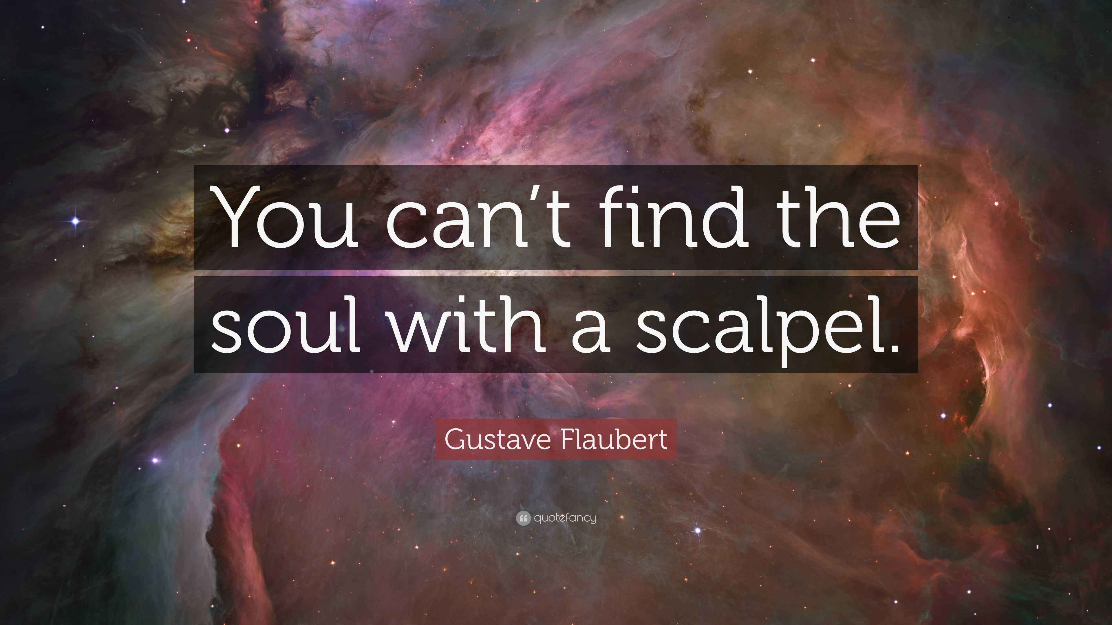 Gustave Flaubert Quote “You can’t find the soul with a scalpel.”