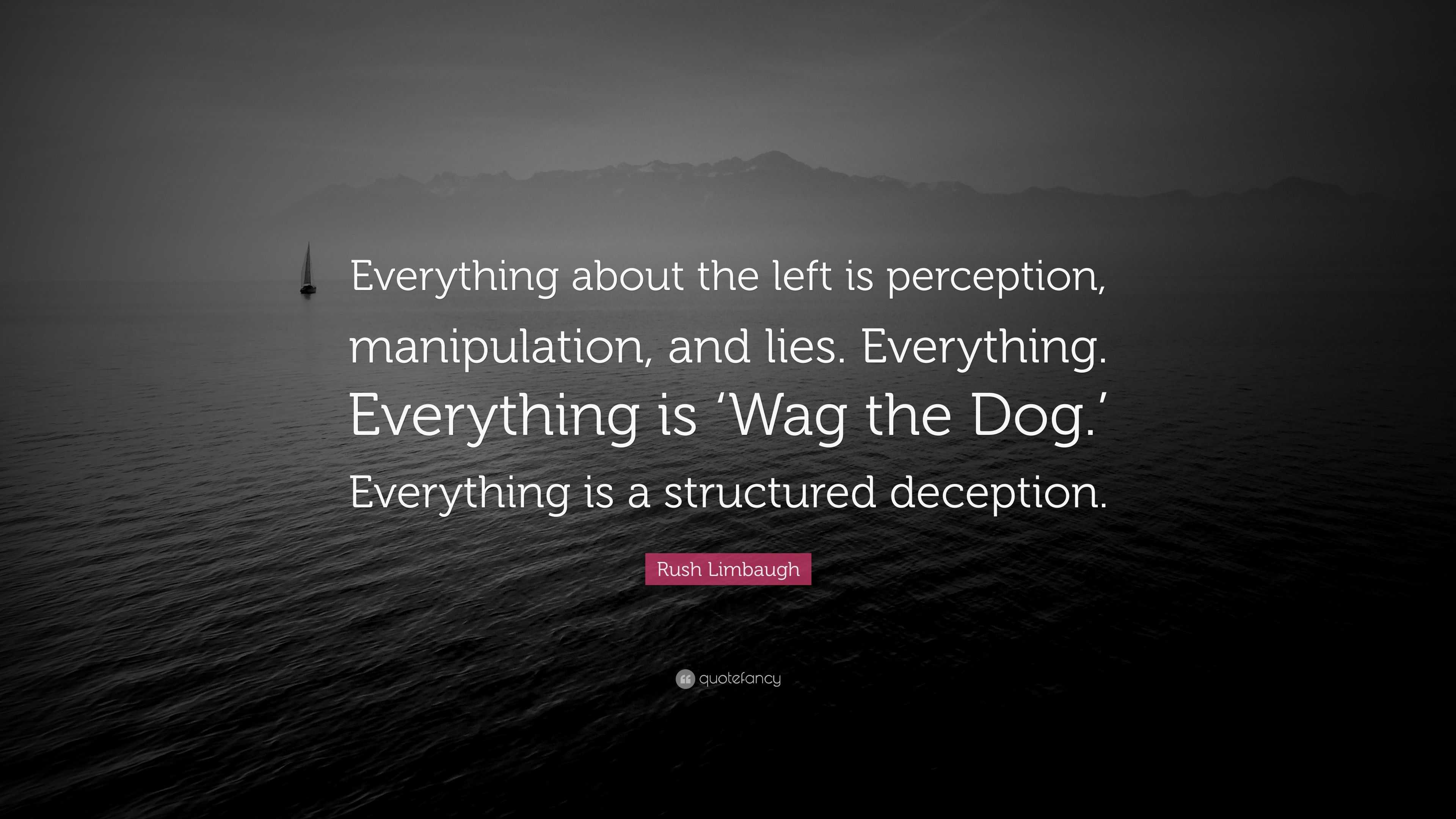 Rush Limbaugh Quote “Everything about the left is perception