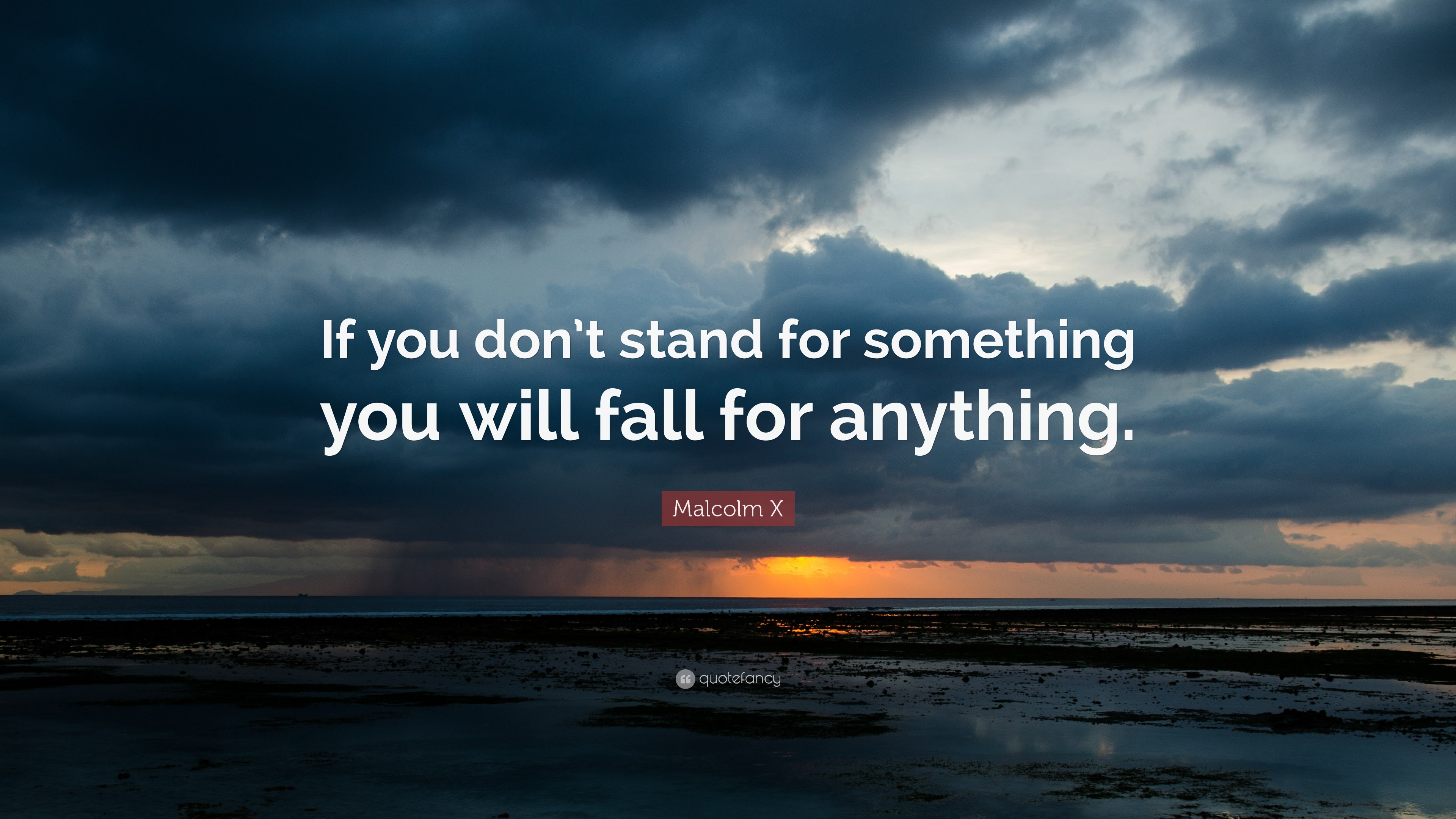 Malcolm X Quote If You Don t Stand For Something You Will Fall For 