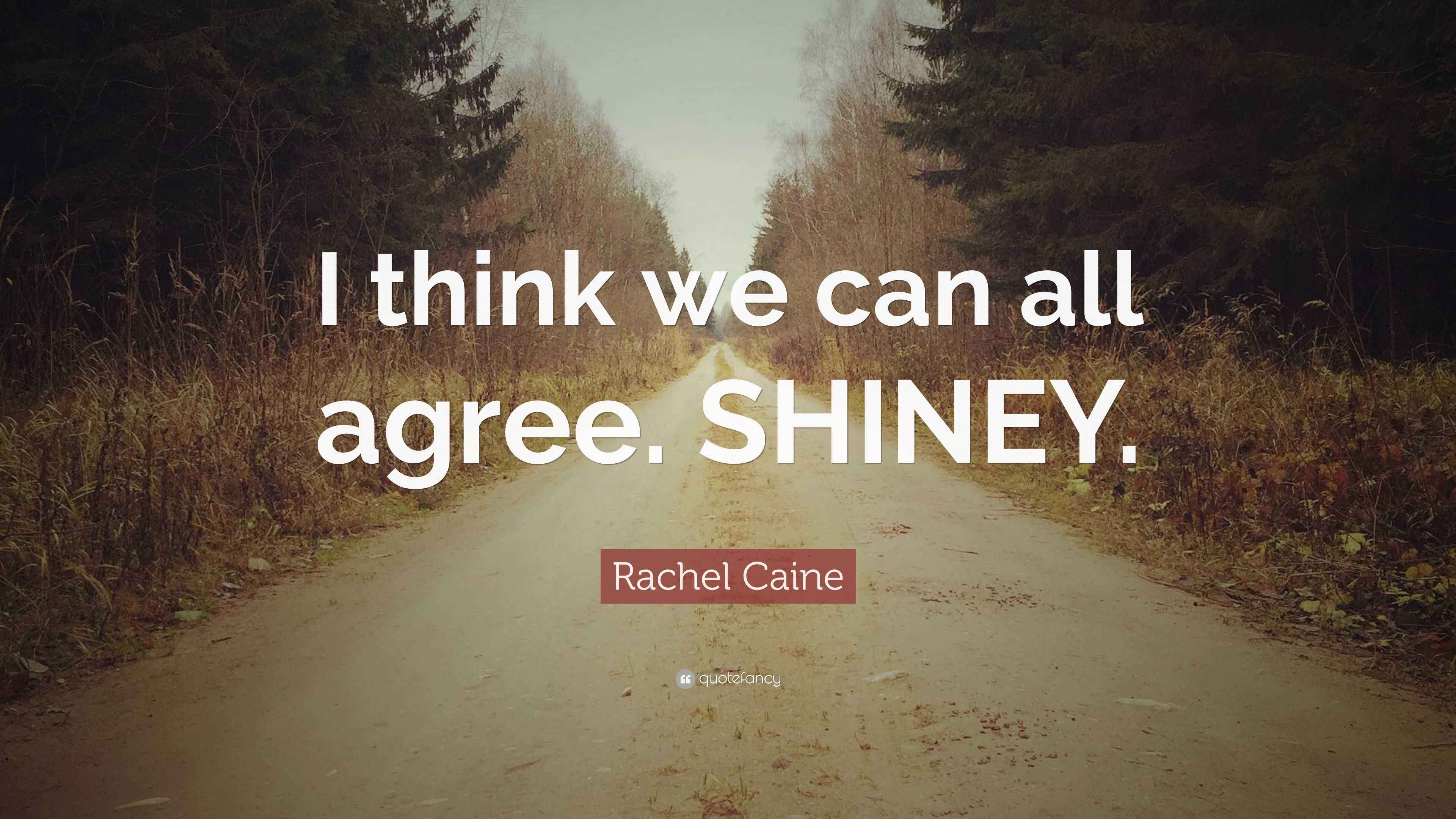 Rachel Caine Quote I Think We Can All Agree Shiney