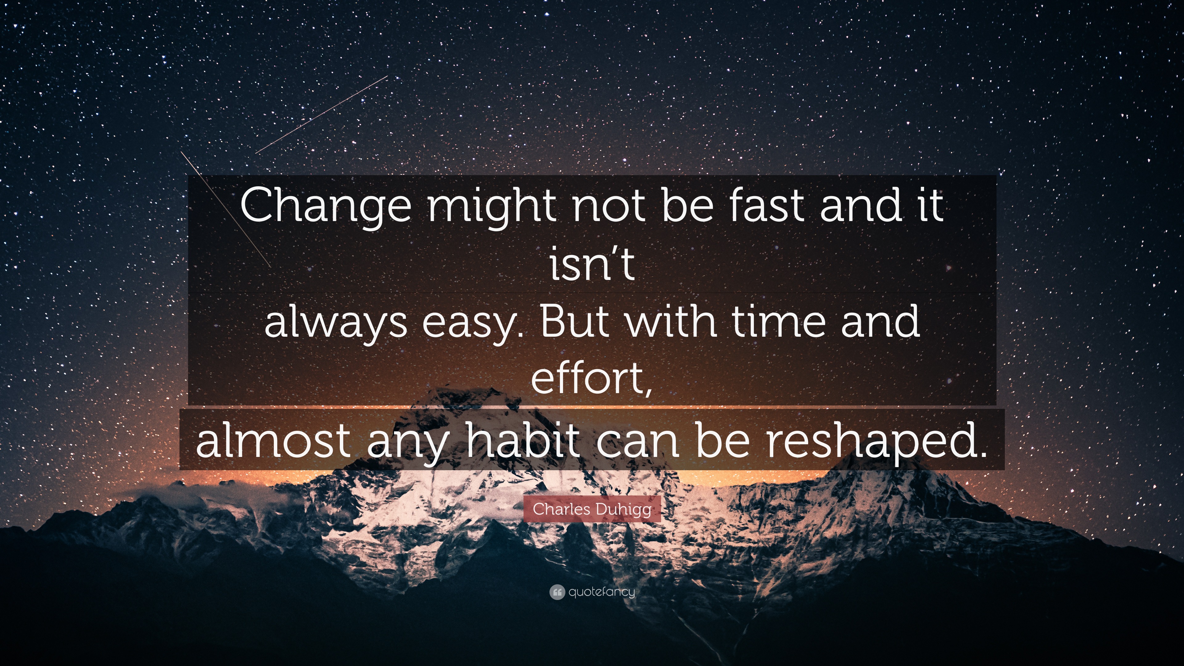 Charles Duhigg Quote “Change might not be fast and it isn’t always
