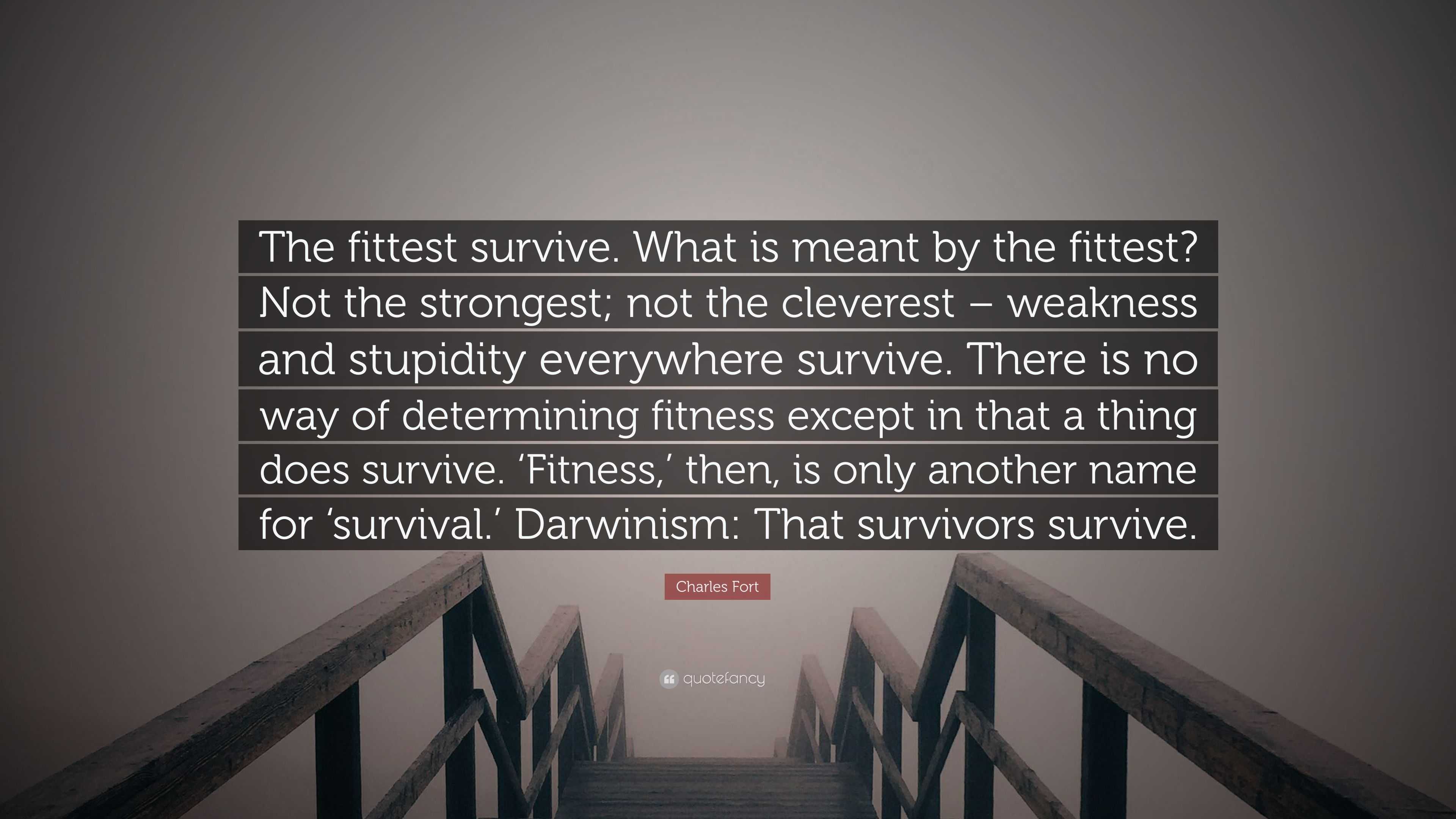 Survival of the Fittest, Only the Strong Survive - Fact or Myth?