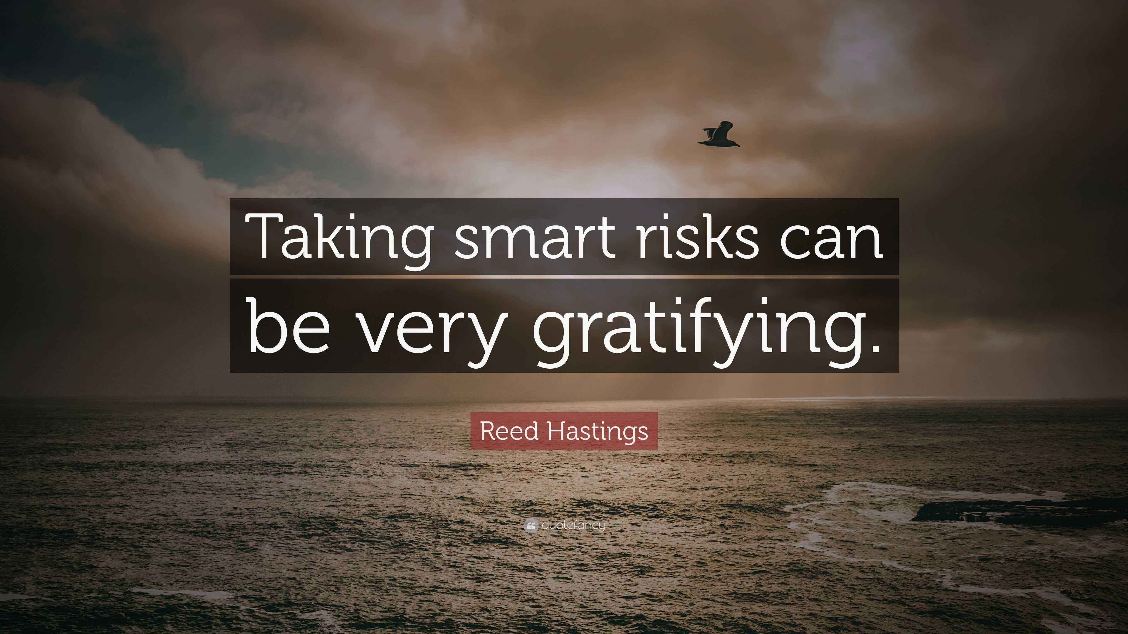 Reed Hastings Quote: “Taking smart risks can be very gratifying.”