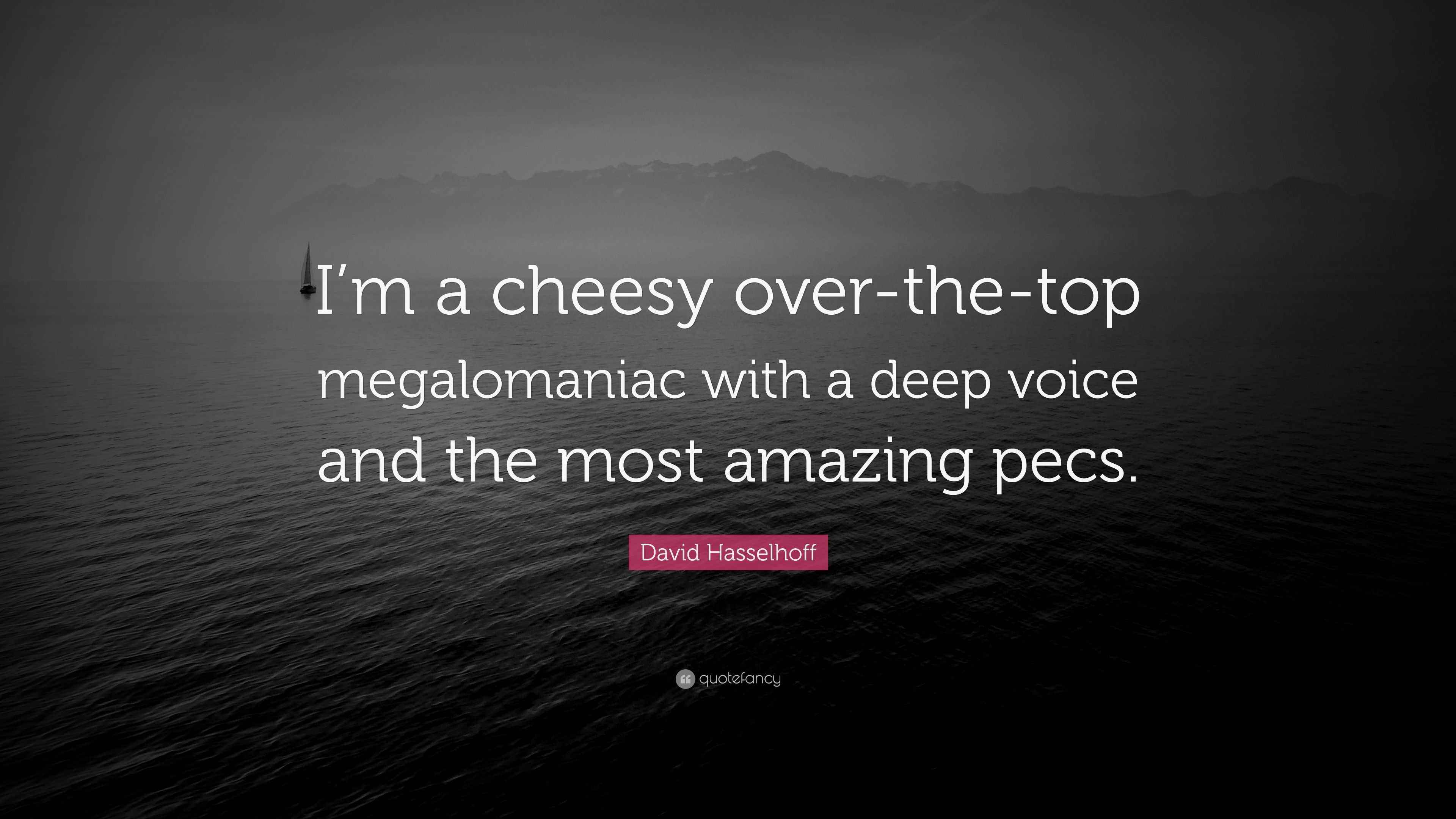 David Hasselhoff Quote: “I'm a cheesy over-the-top megalomaniac with a deep  voice and, image size:3840x2160