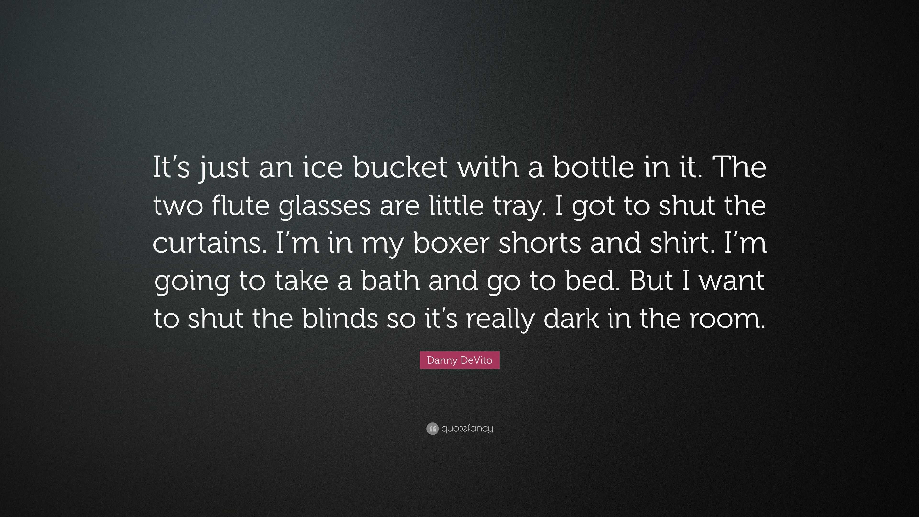 Danny Devito Quote: “it’s Just An Ice Bucket With A Bottle In It. The 