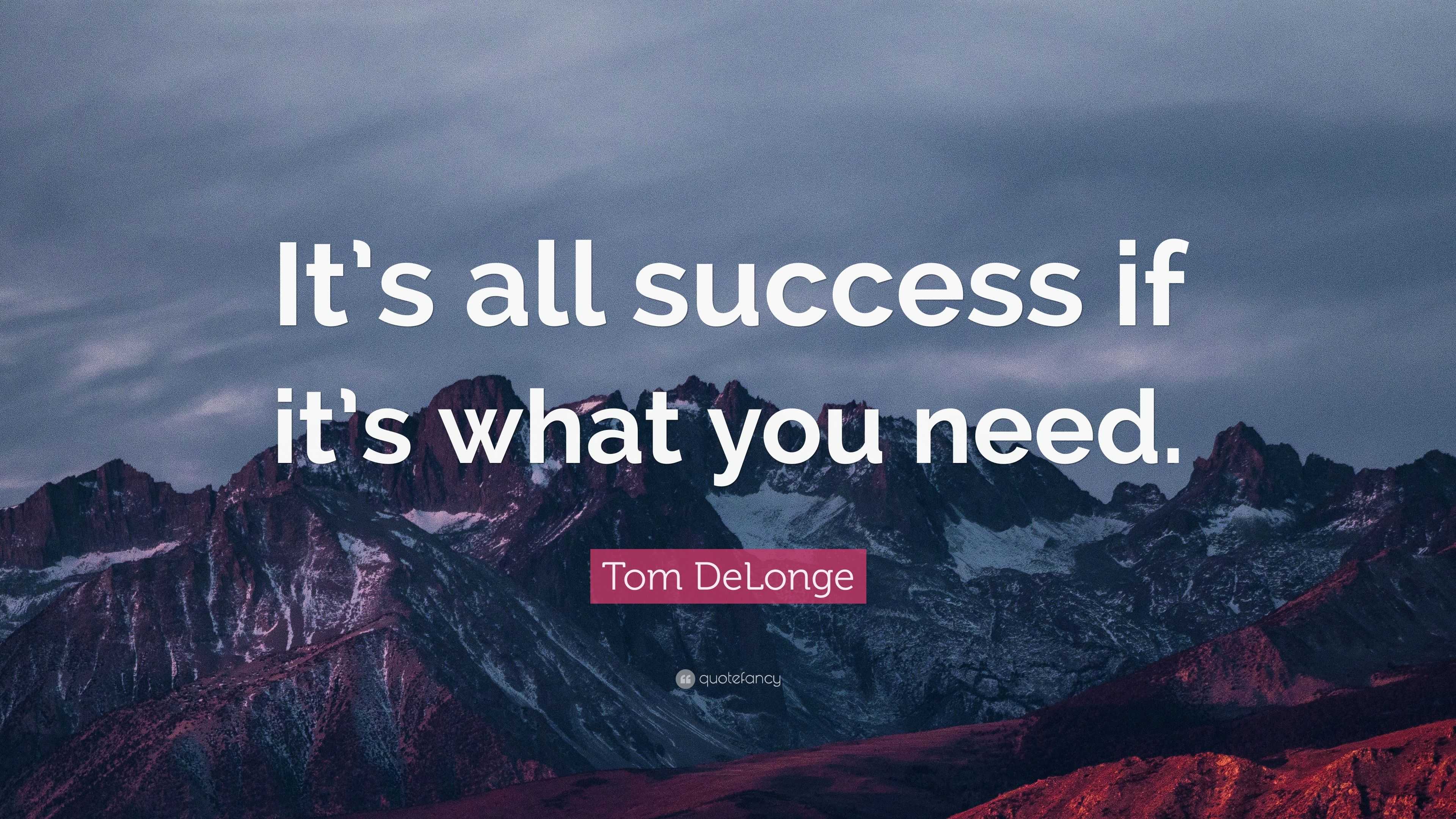 Tom DeLonge Quote “It’s all success if it’s what you need.”