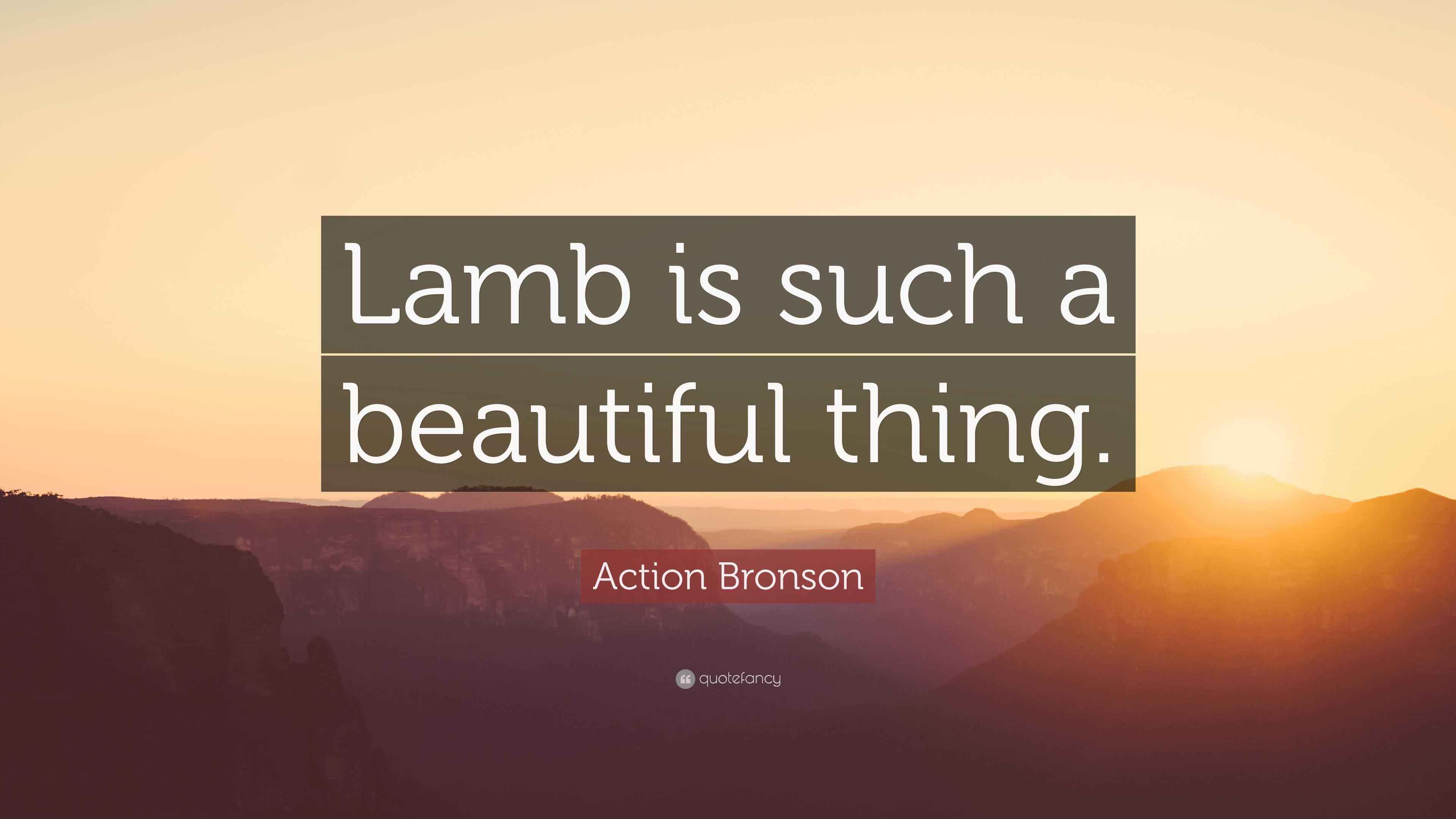 Action Bronson Quote “Lamb is such a beautiful thing.”