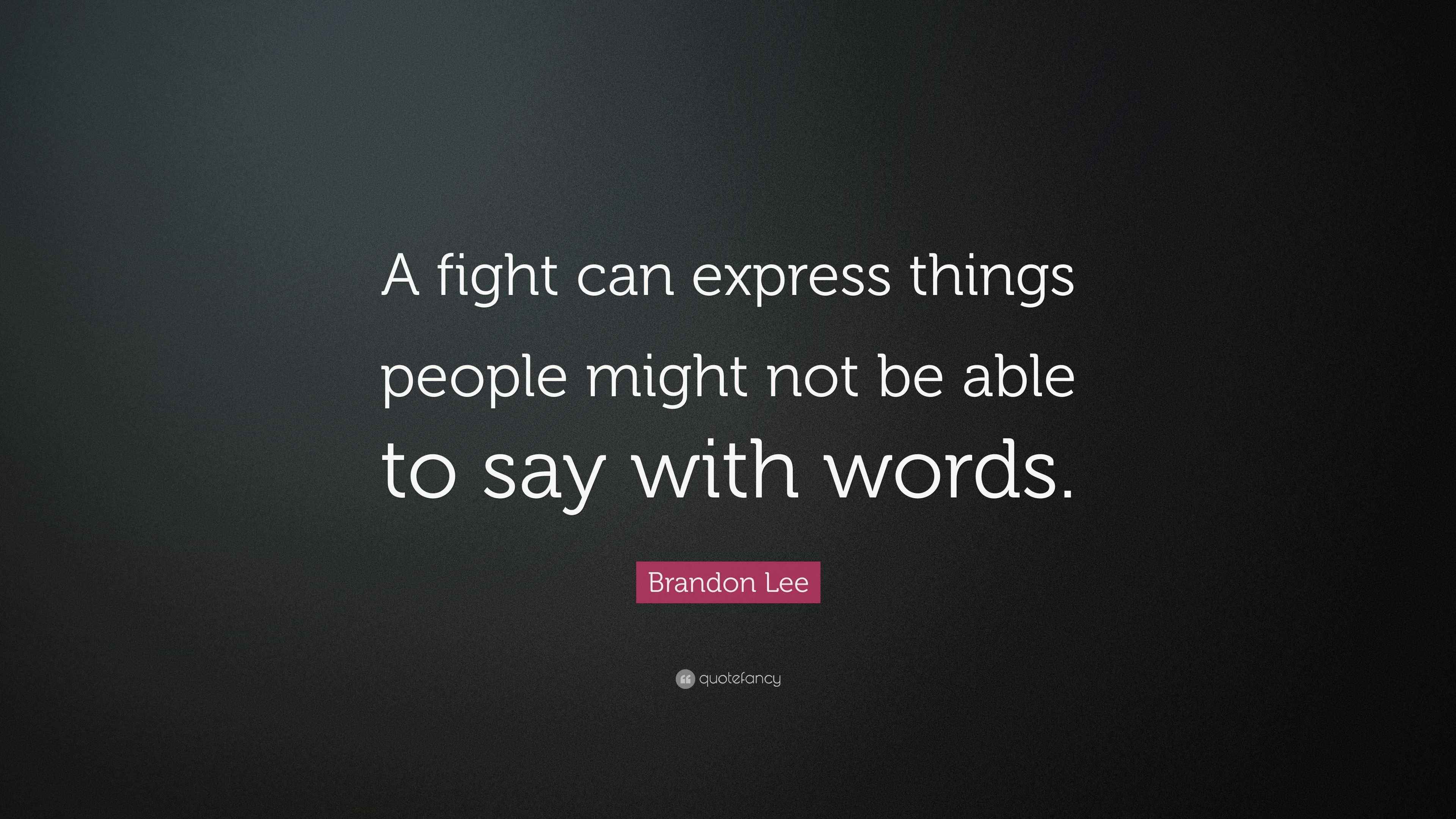Brandon Lee Quote: “A fight can express things people might not be able to  say with, image size:3840x2160