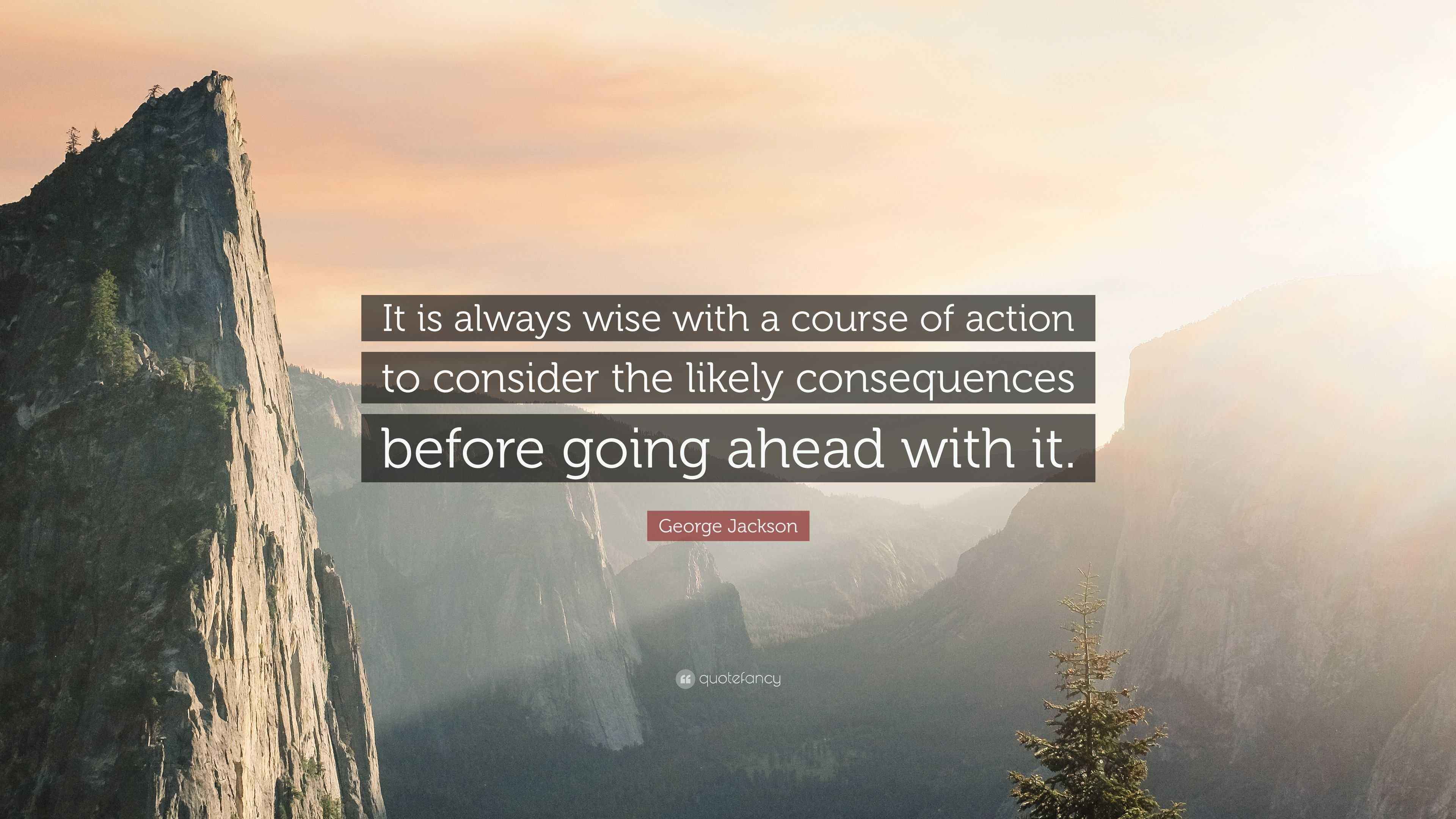 Jackson Quote “It is always wise with a course of action to consider the likely