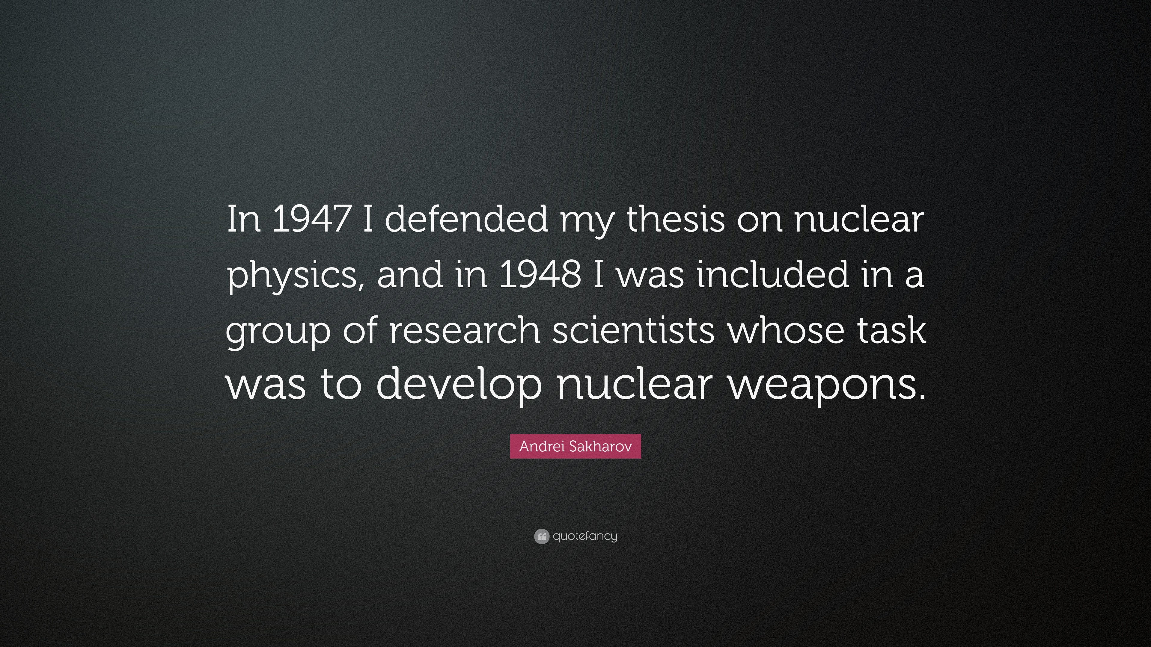 thesis statement on nuclear weapons