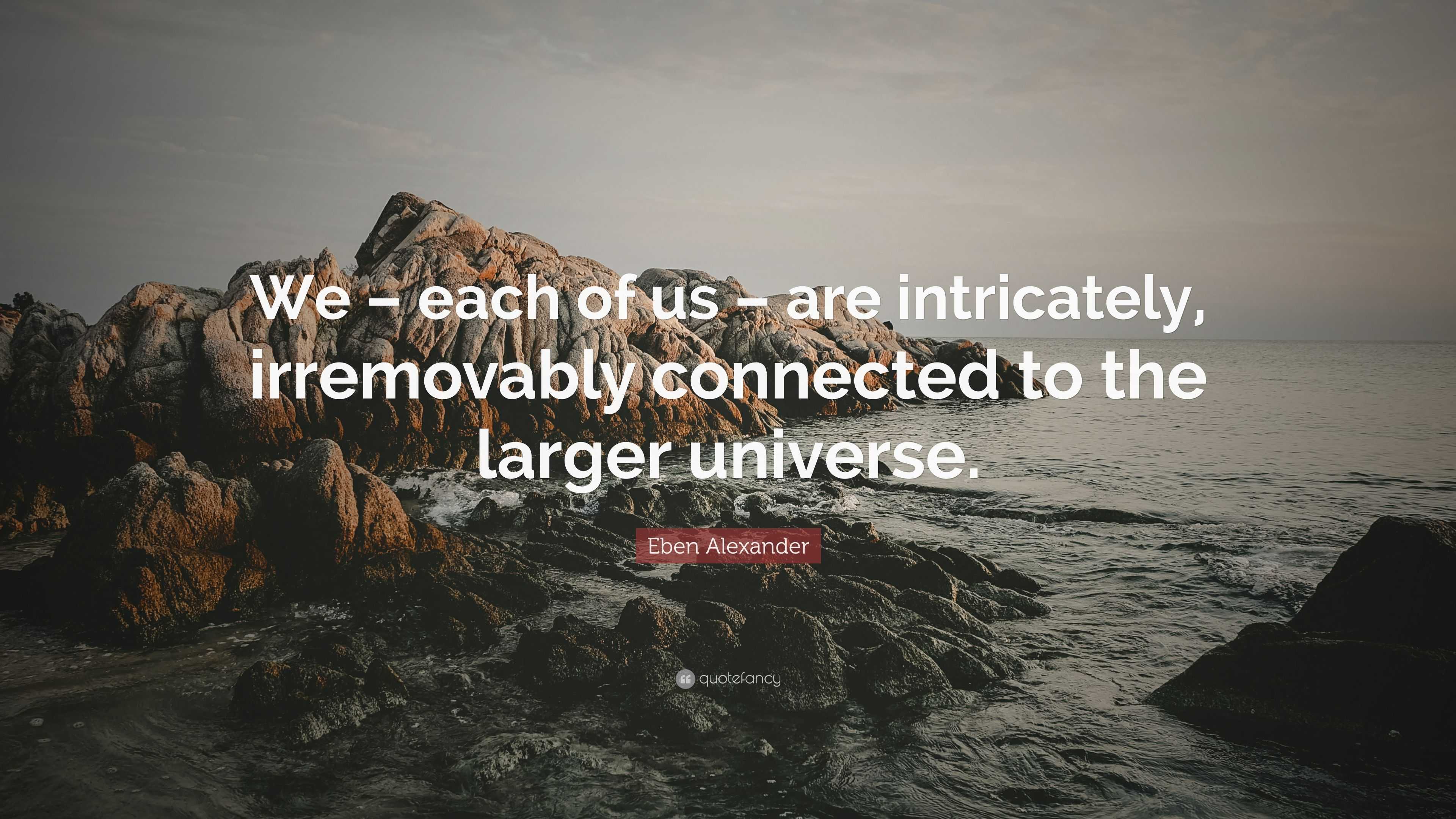 Eben Alexander Quote: “We – each of us – are intricately, irremovably ...