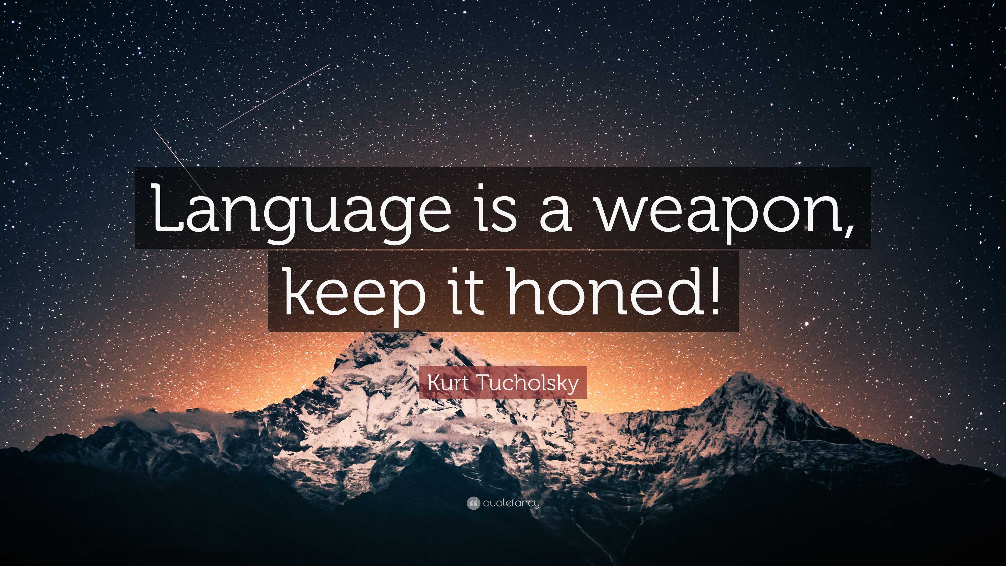 language is a weapon essay