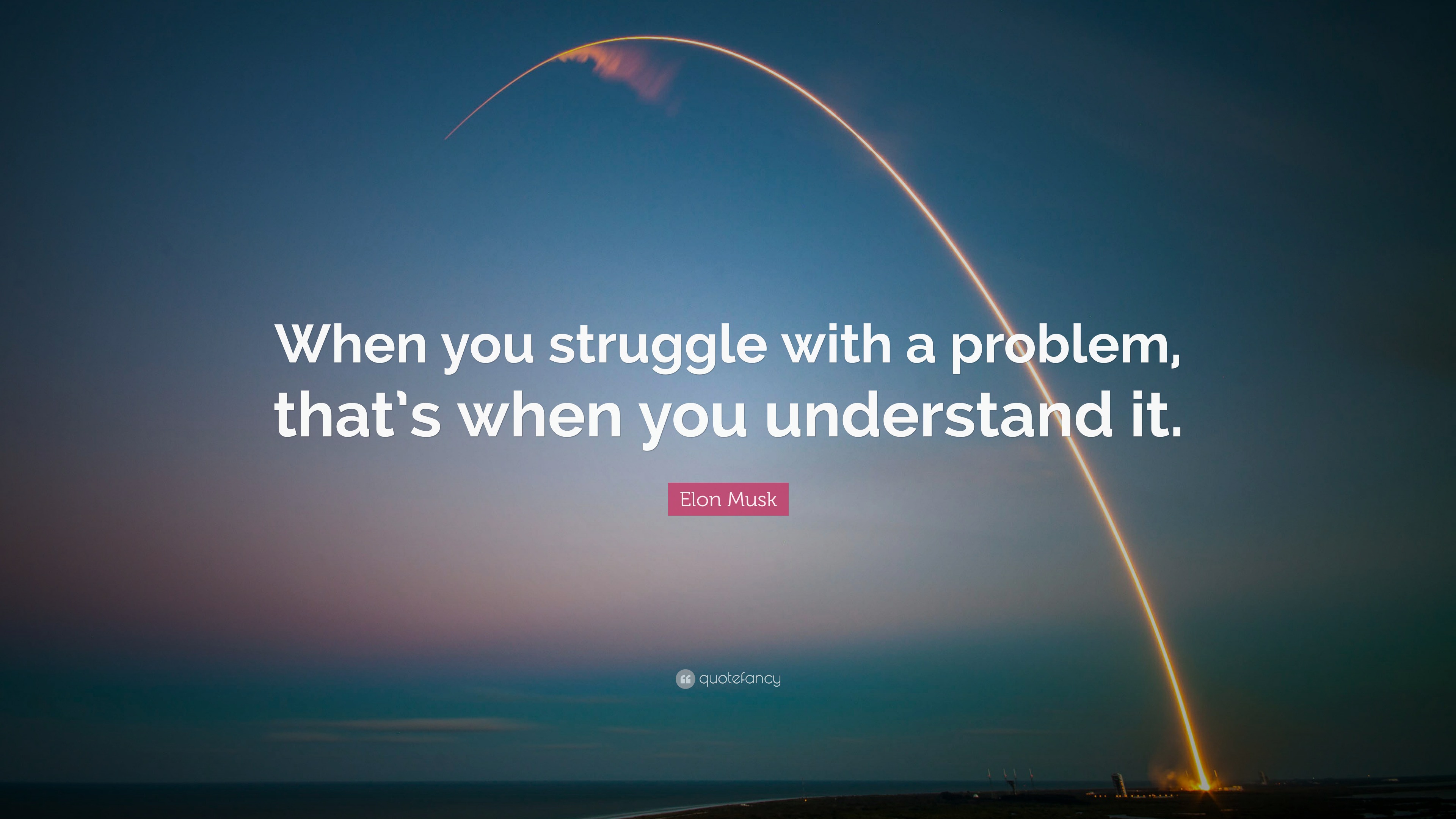 Elon Musk Quote: “When you struggle with a problem, that’s when you ...