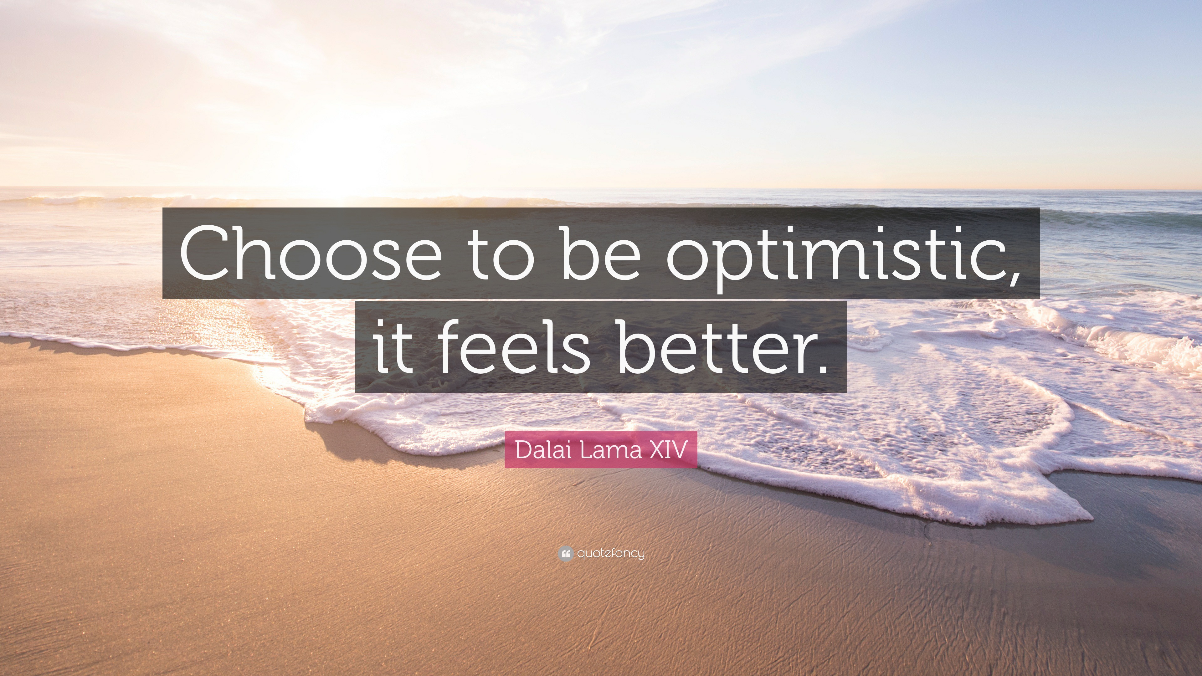 Dalai Lama Xiv Quote “choose To Be Optimistic It Feels Better ”