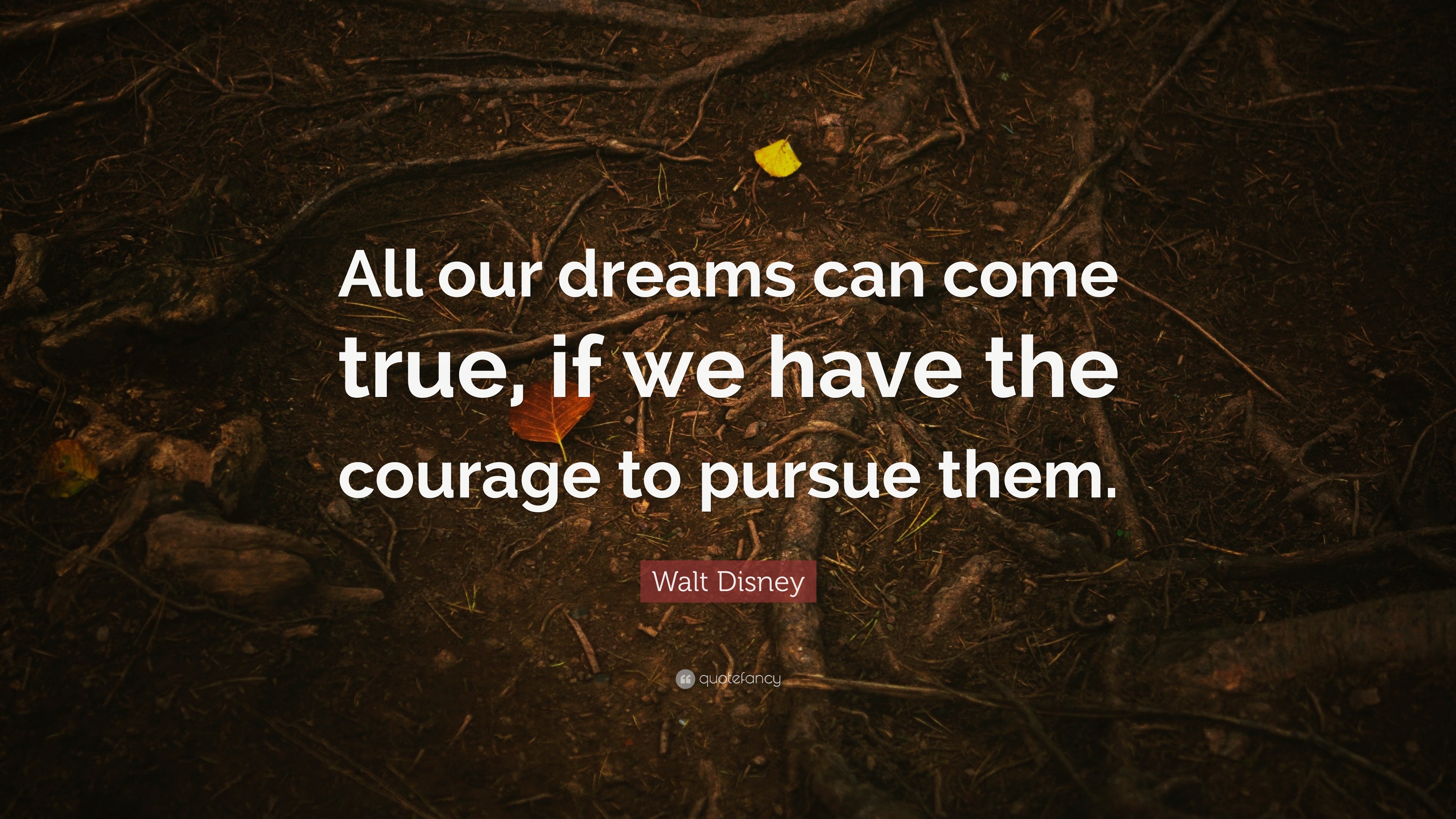 Walt Disney Quote: “All our dreams can come true, if we have the