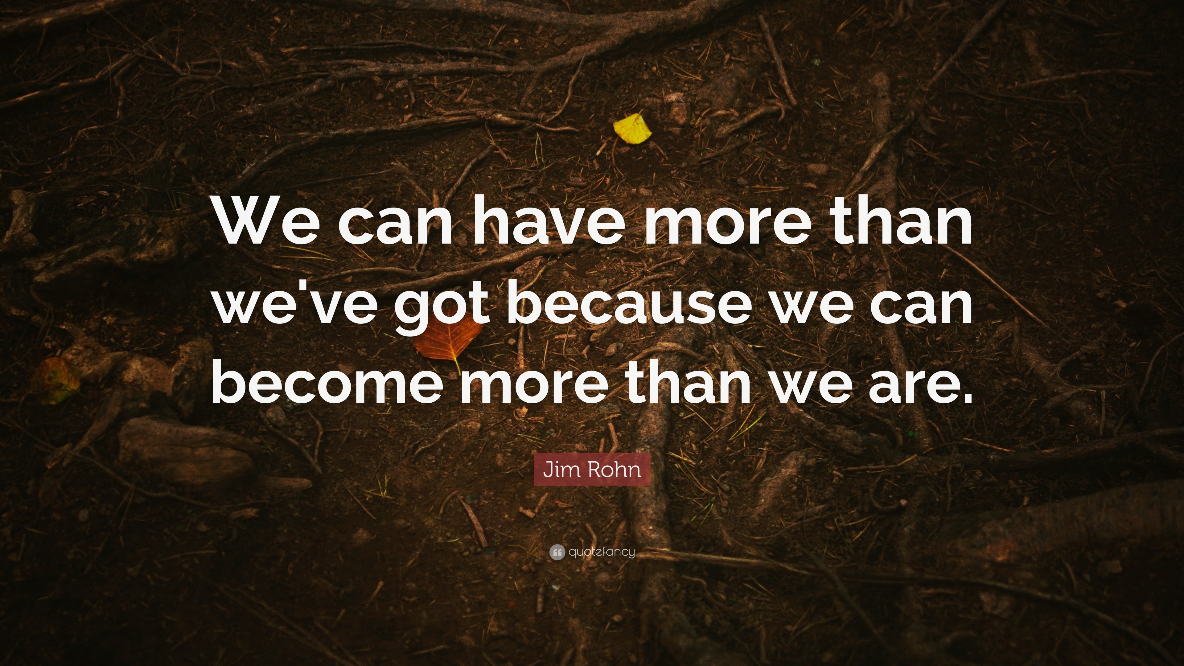 Jim Rohn Quote: “We can have more than we've got because we can become ...