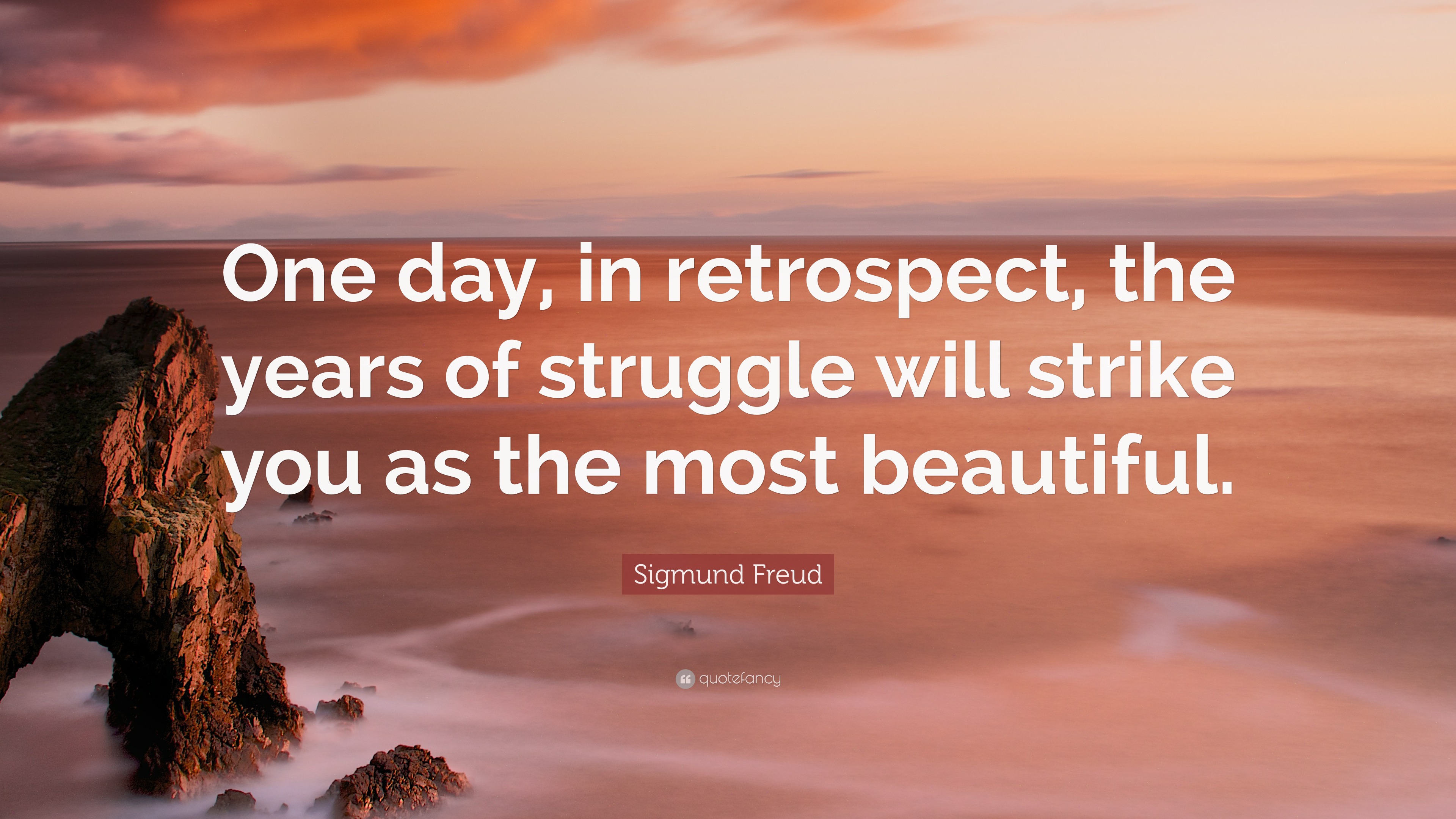 Sigmund Freud Quote “one Day In Retrospect The Years Of Struggle Will Strike You As The Most