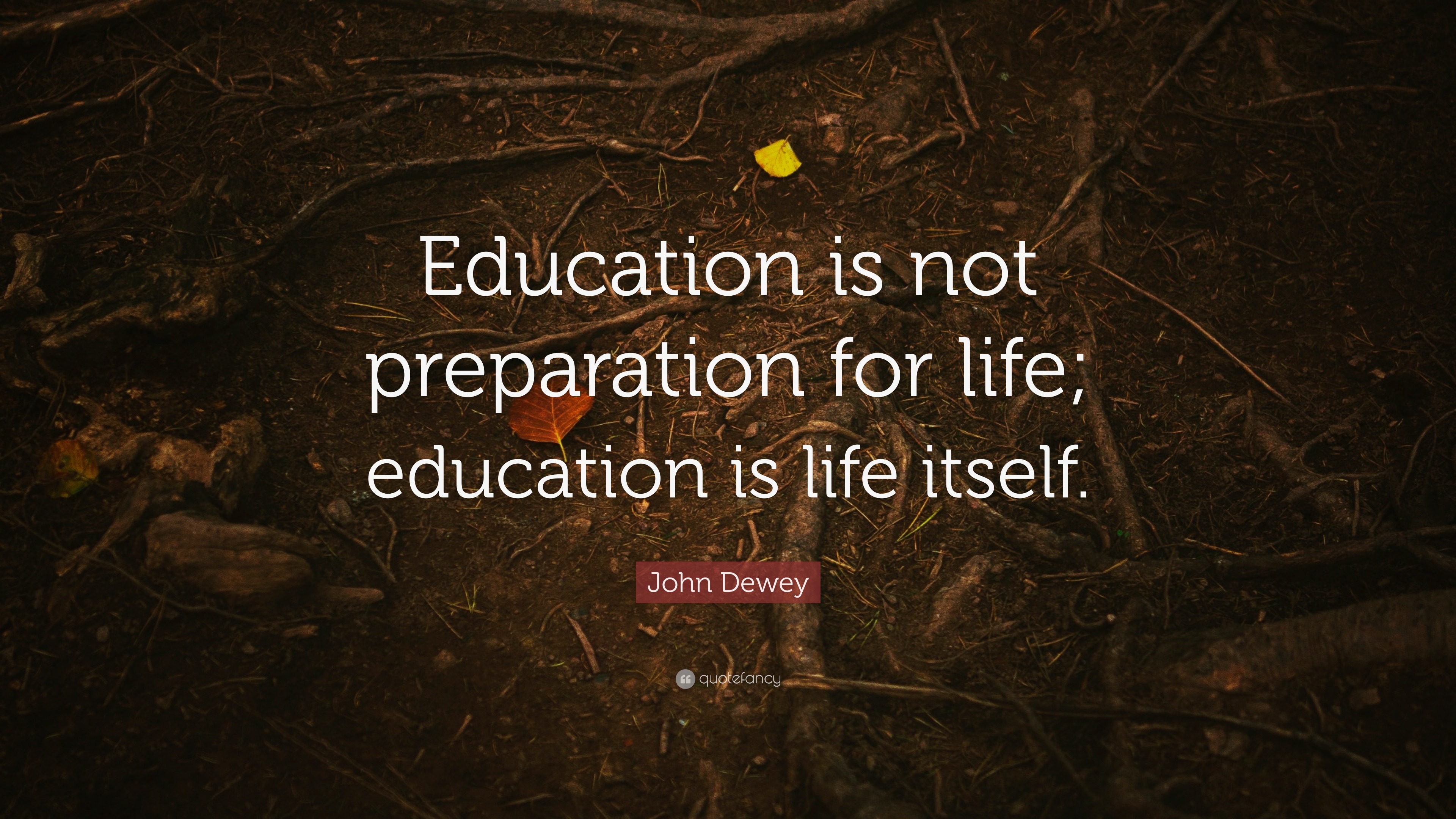 John Dewey Quote Education Is Not Preparation For Life Education Is 