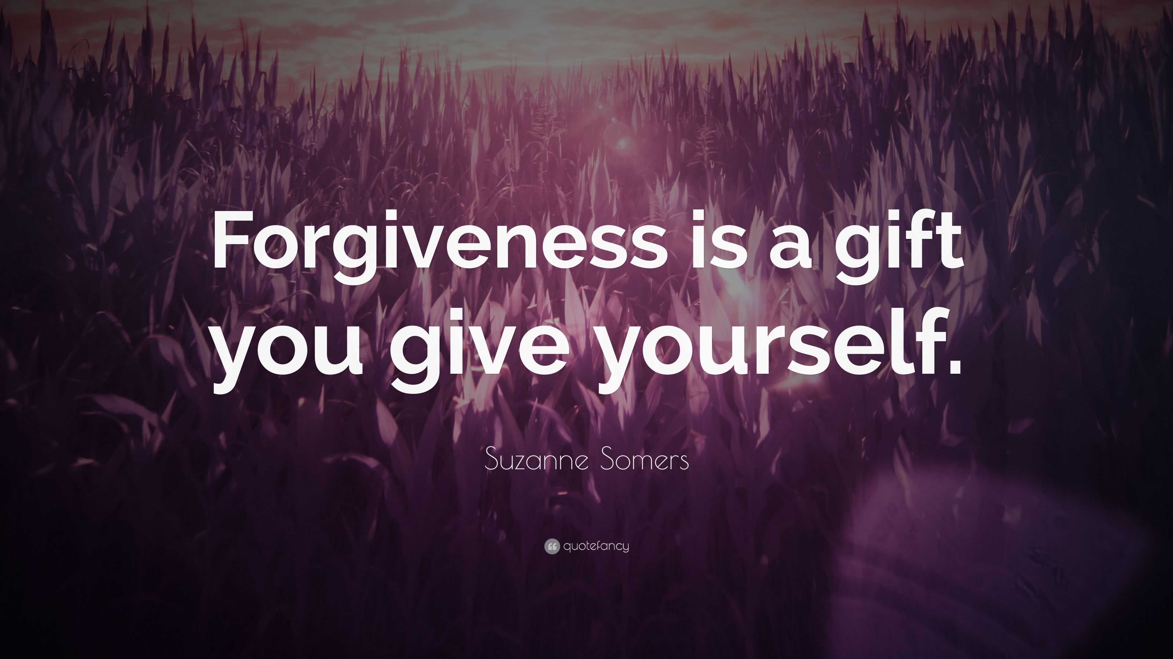 Suzanne Somers Quote: “Forgiveness is a gift you give yourself.”