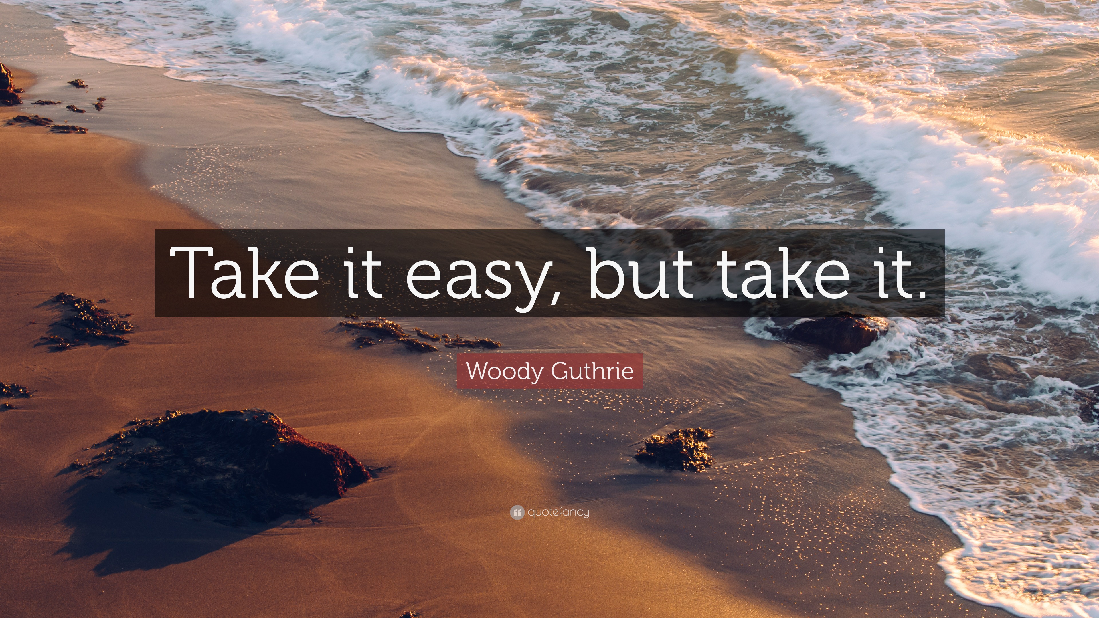 Ralph Waldo Emerson Quote “Take it easy, but take it.” (12 wallpapers