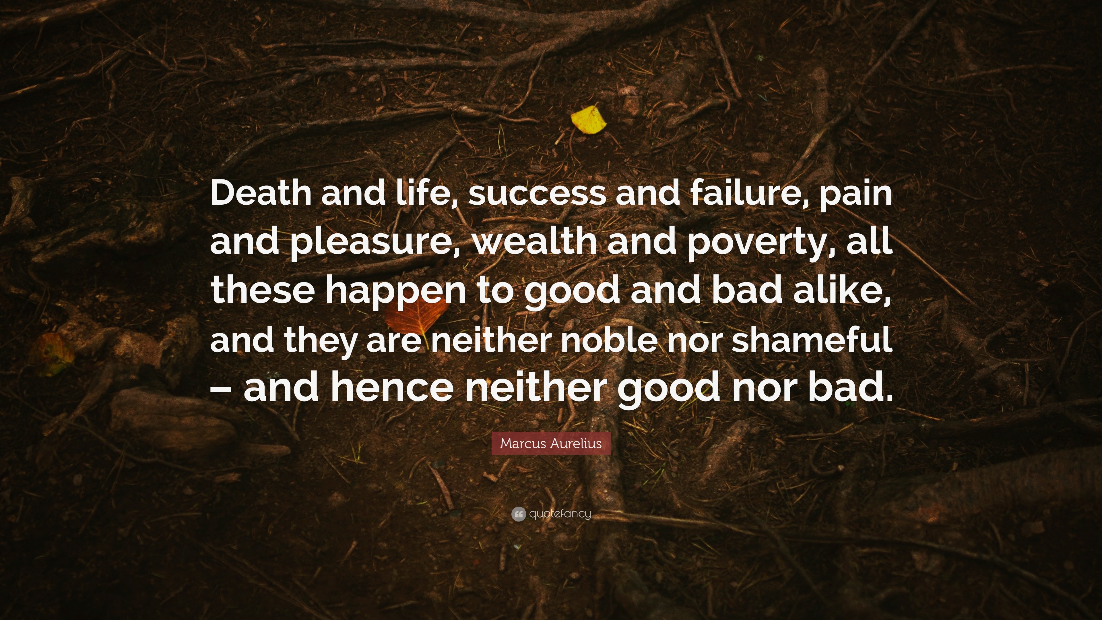 Marcus Aurelius Quote: “Death and life, success and failure, pain and ...