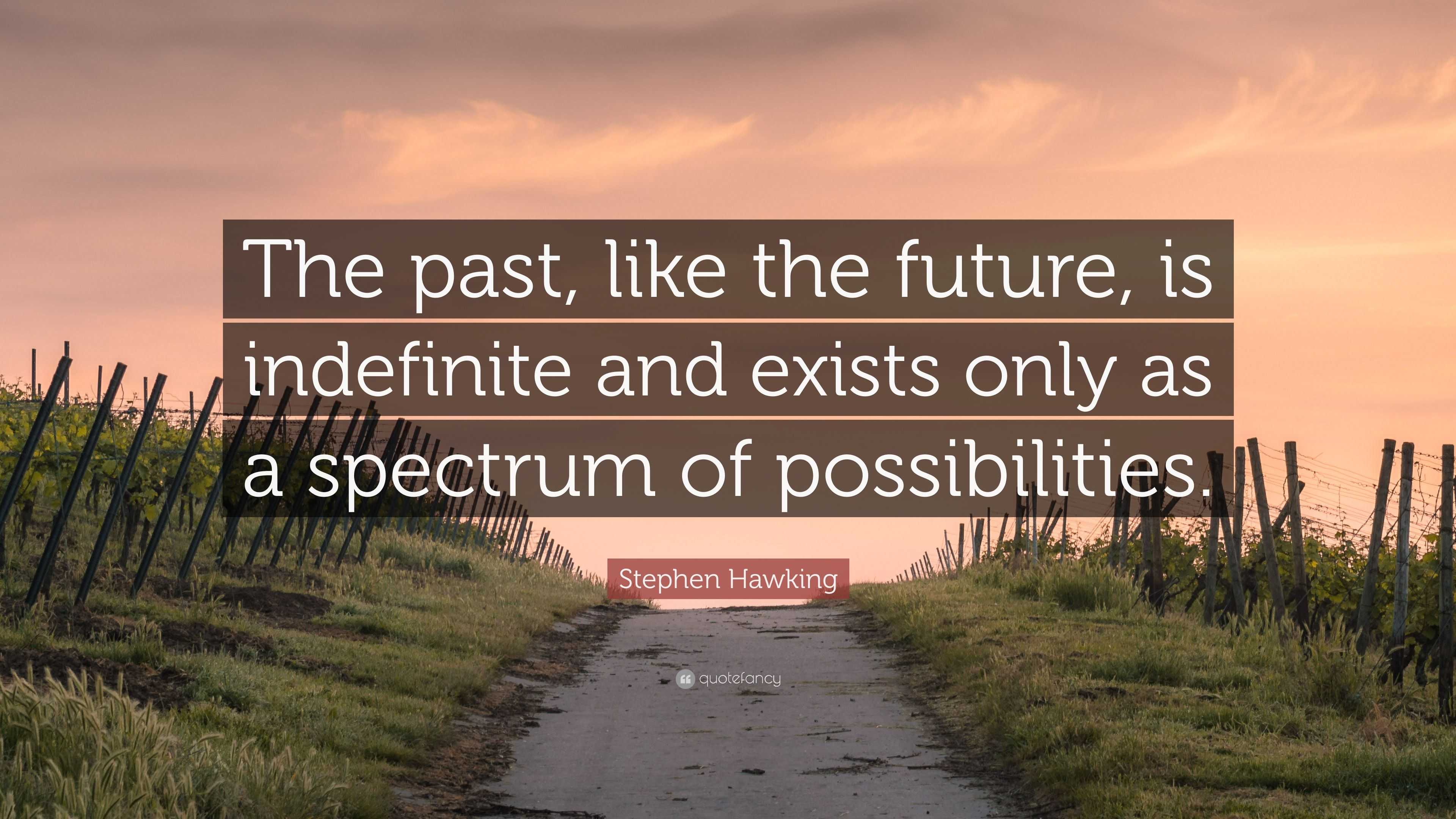 Stephen Hawking Quote “The past, like the future, is