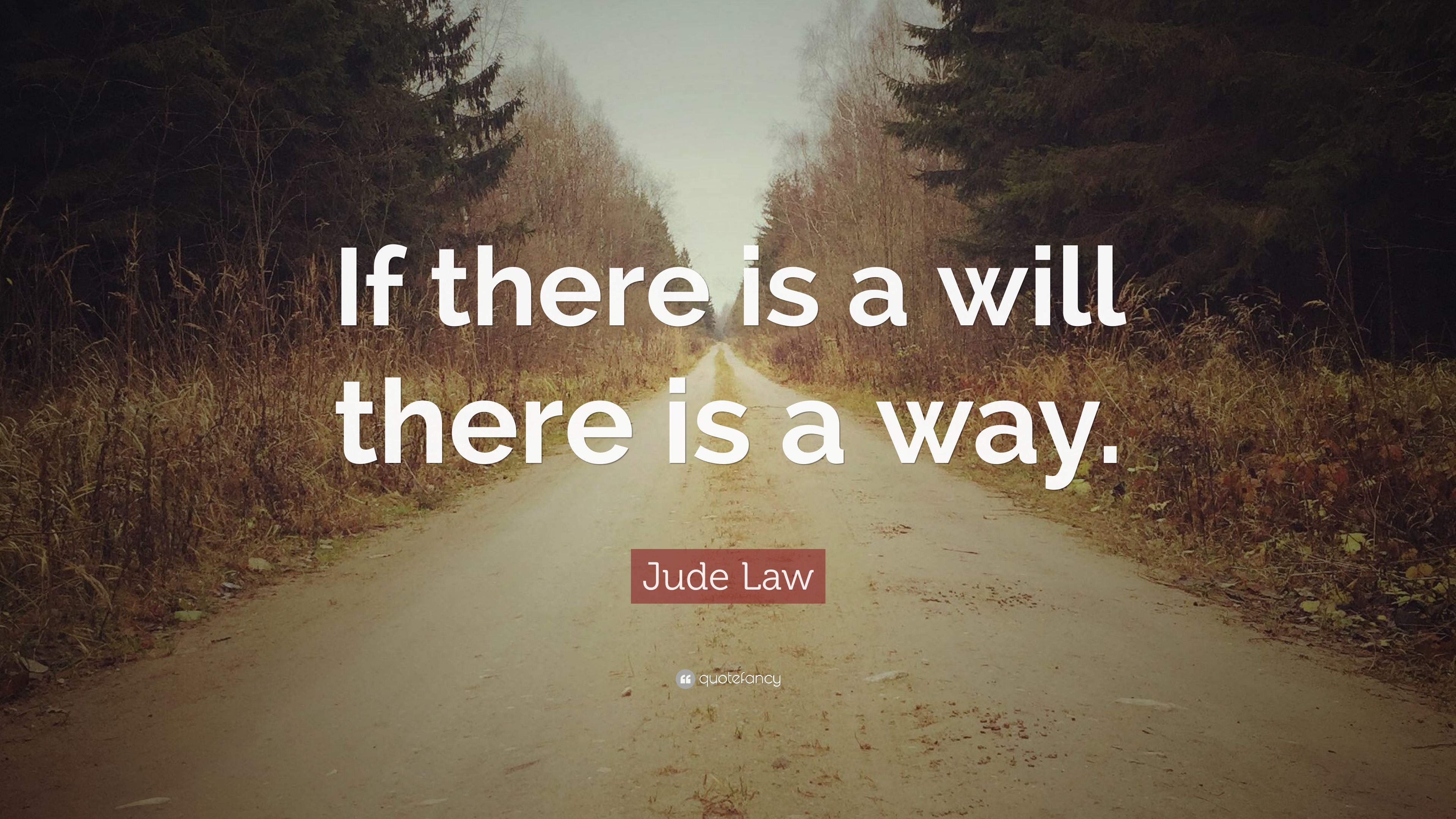 Jude Law Quote: “If there is a will there is a way.”