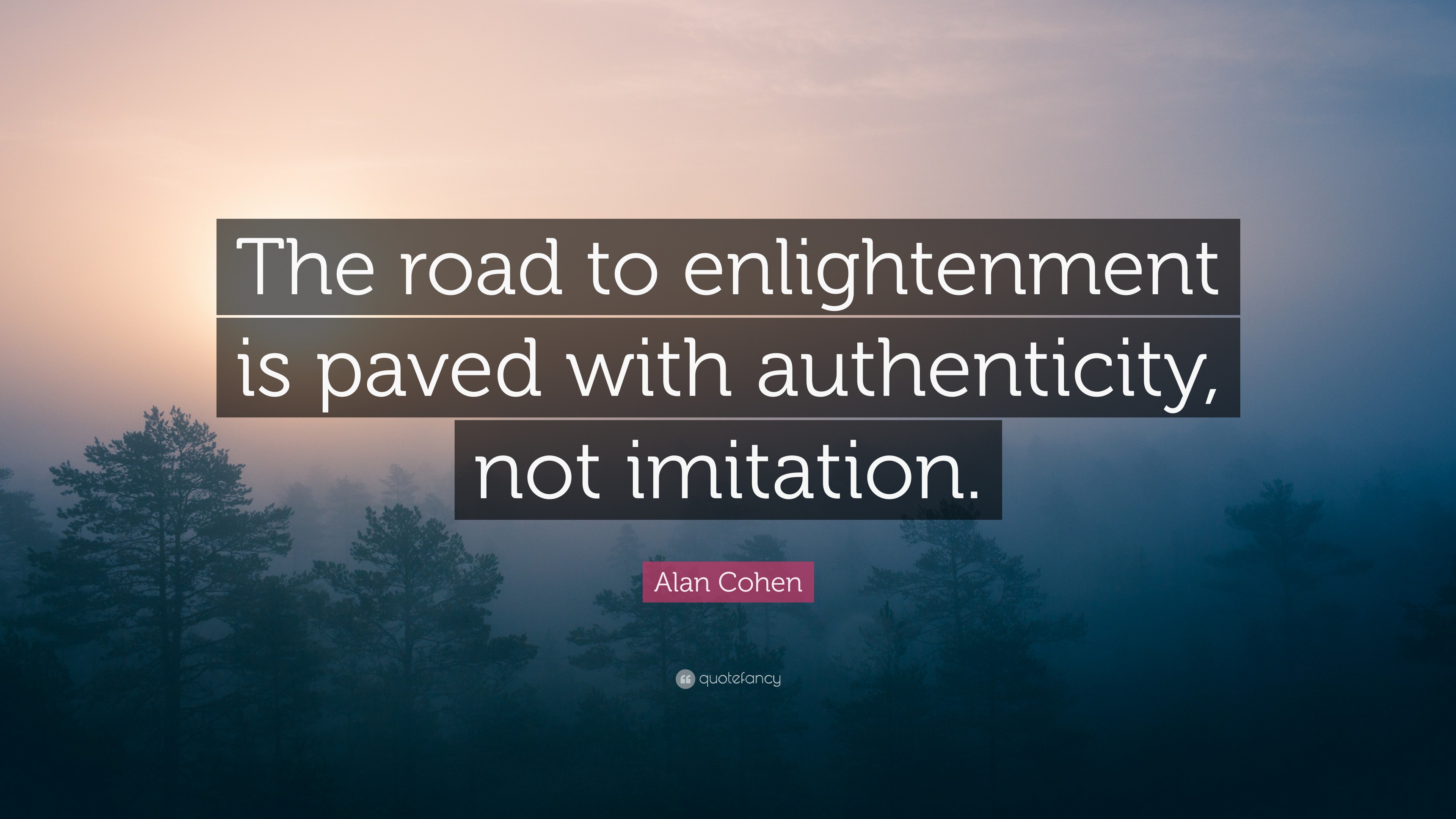 Alan Cohen Quote: “The road to enlightenment is paved with