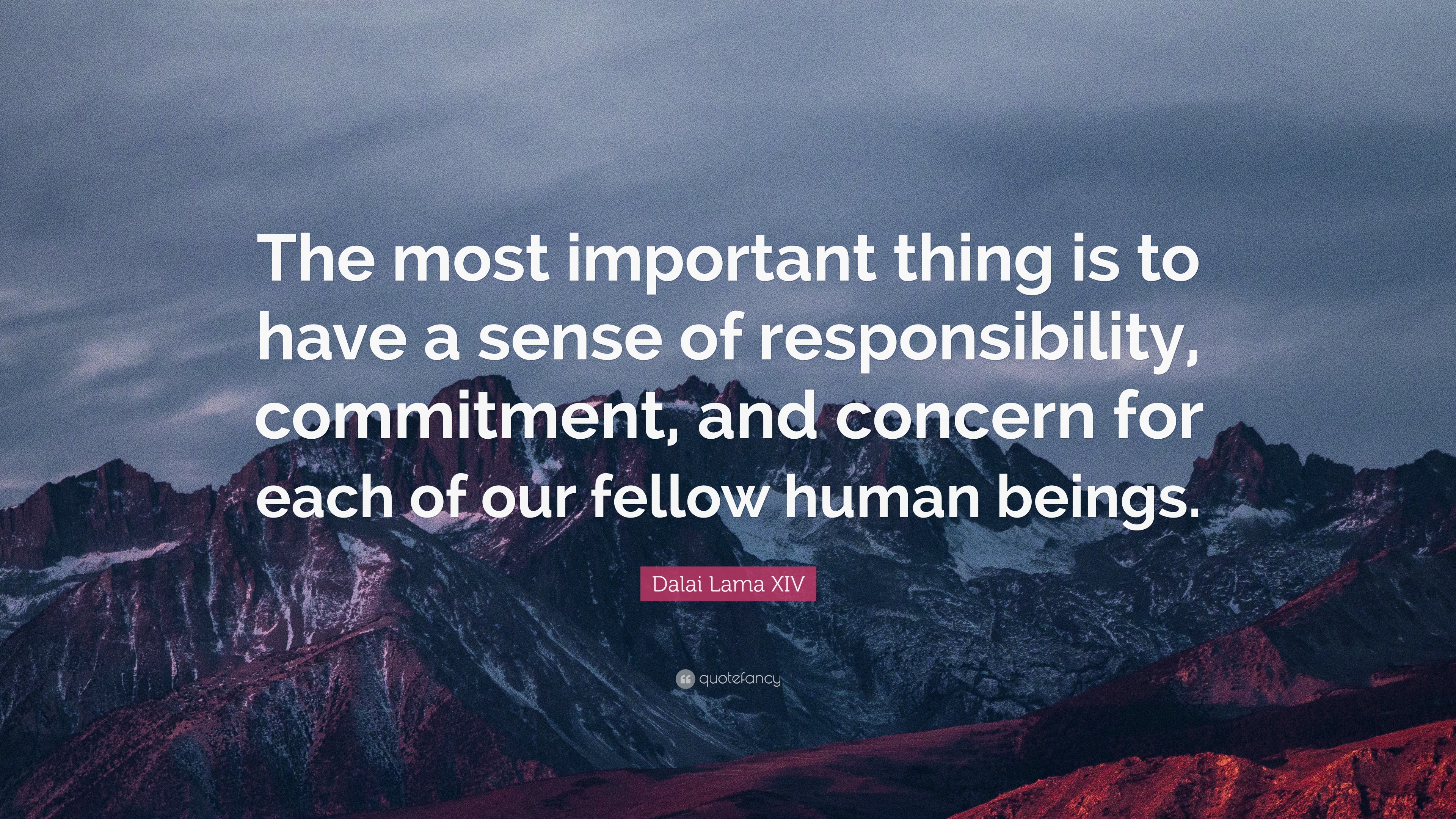 Dalai Lama XIV Quote: “The most important thing is to have a sense of