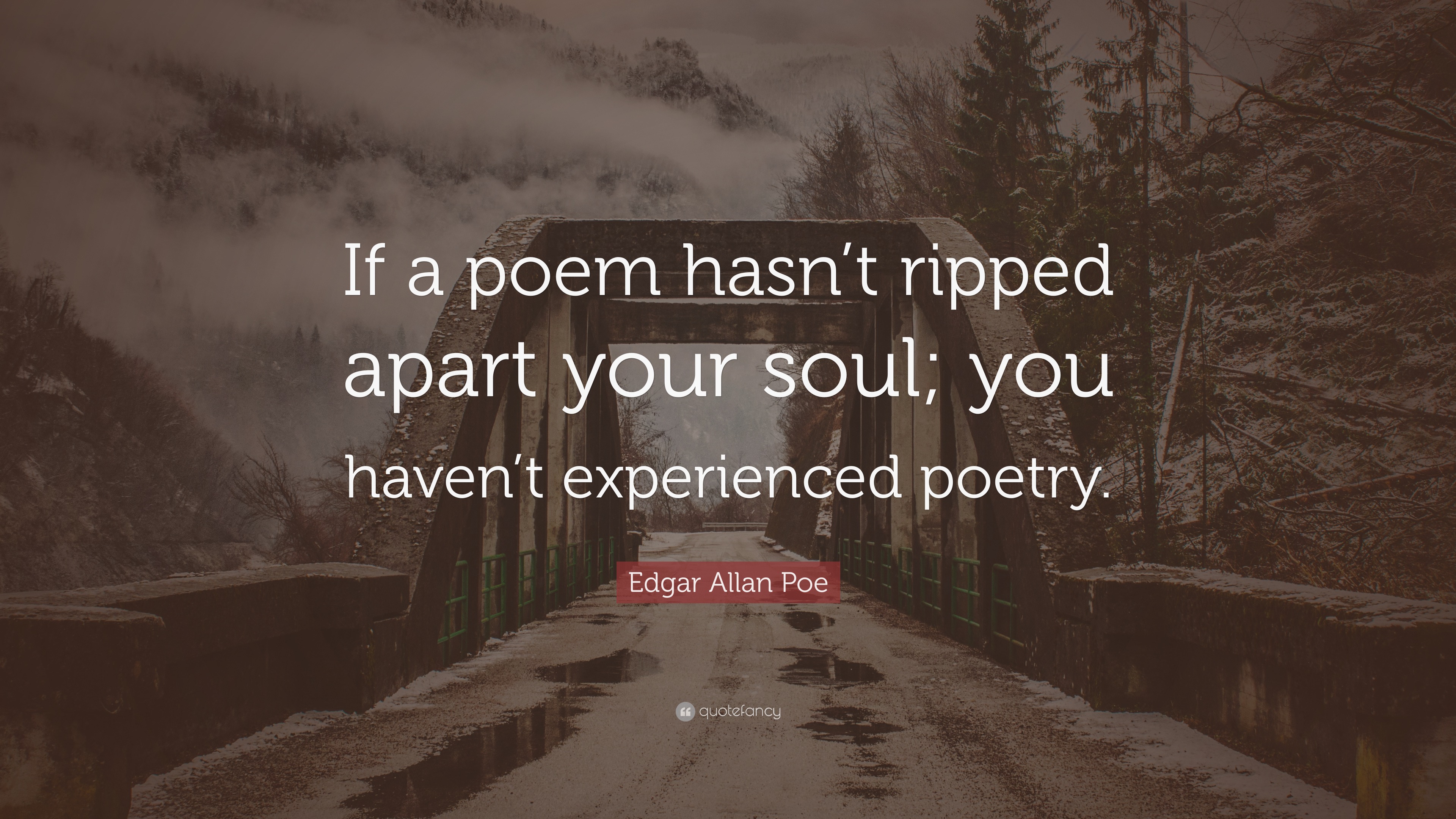 Edgar Allan Poe Quote: “If A Poem Hasn’t Ripped Apart Your Soul; You ...